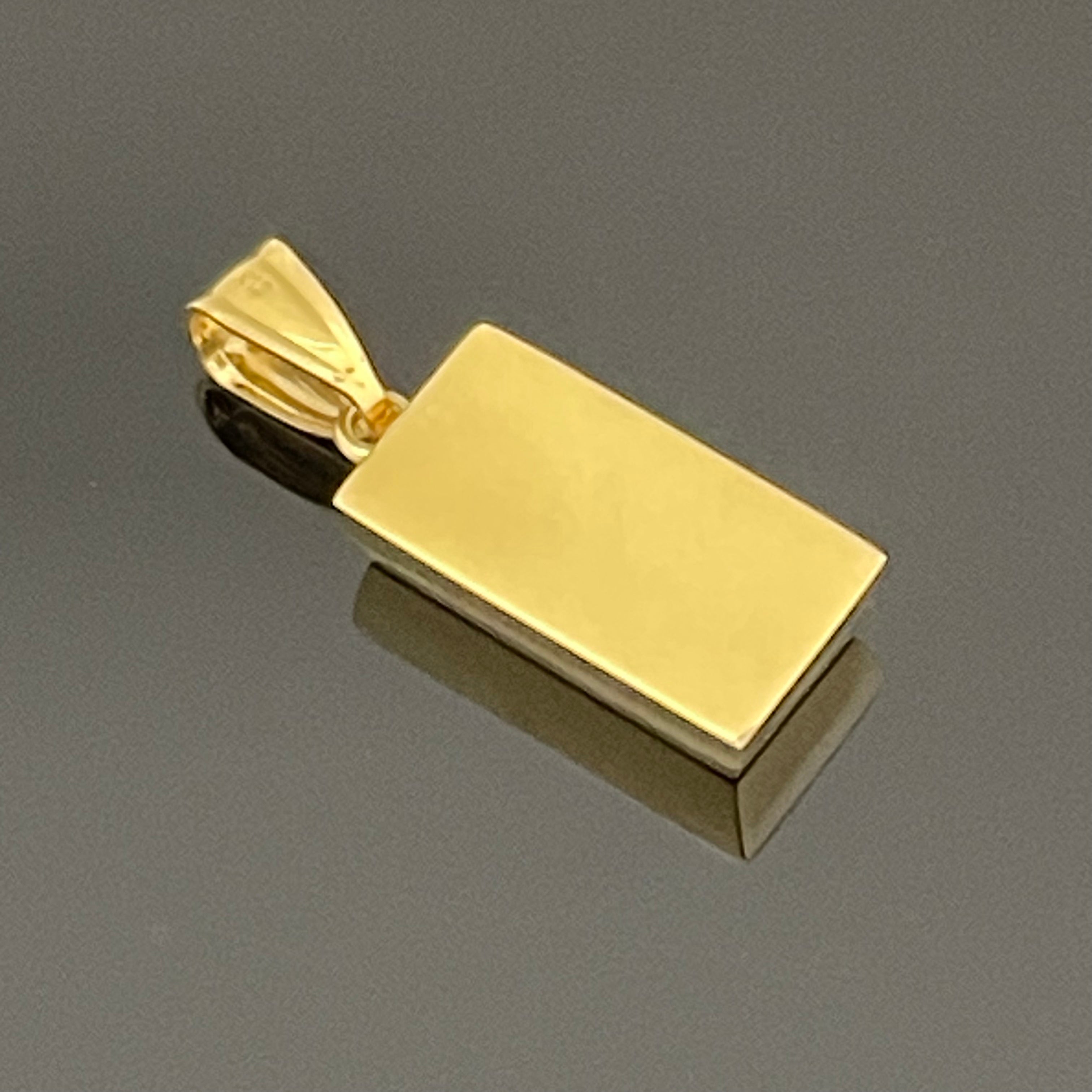 ノンブランド _ゴールドバー（金塊）モチーフ_K18ペンダントトップ_ 中古品