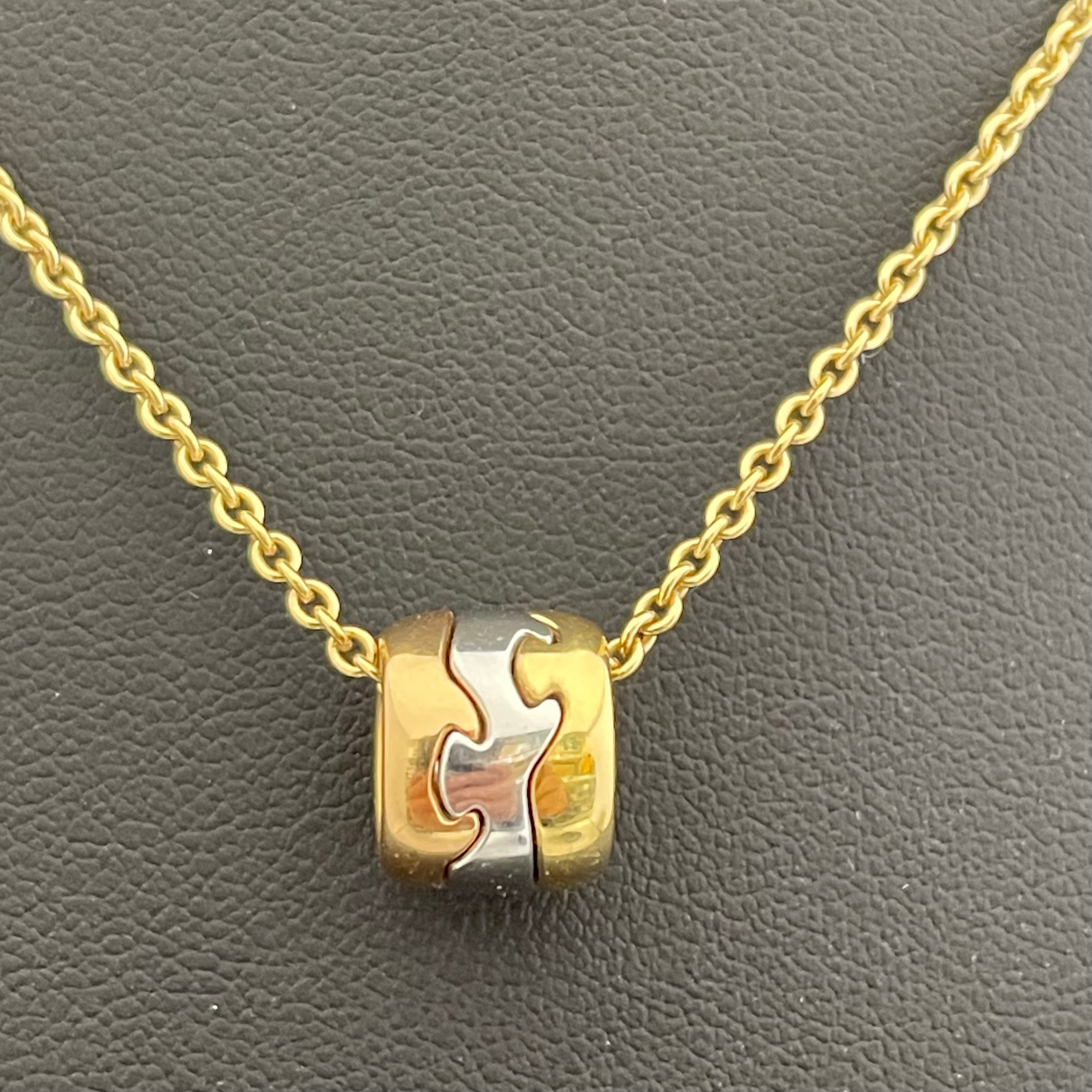 GEORG JENSEN_（ジョージジェンセン）_3カラー（K18）_FUSIONペンダントネックレス_12.5g/40cm_中古品