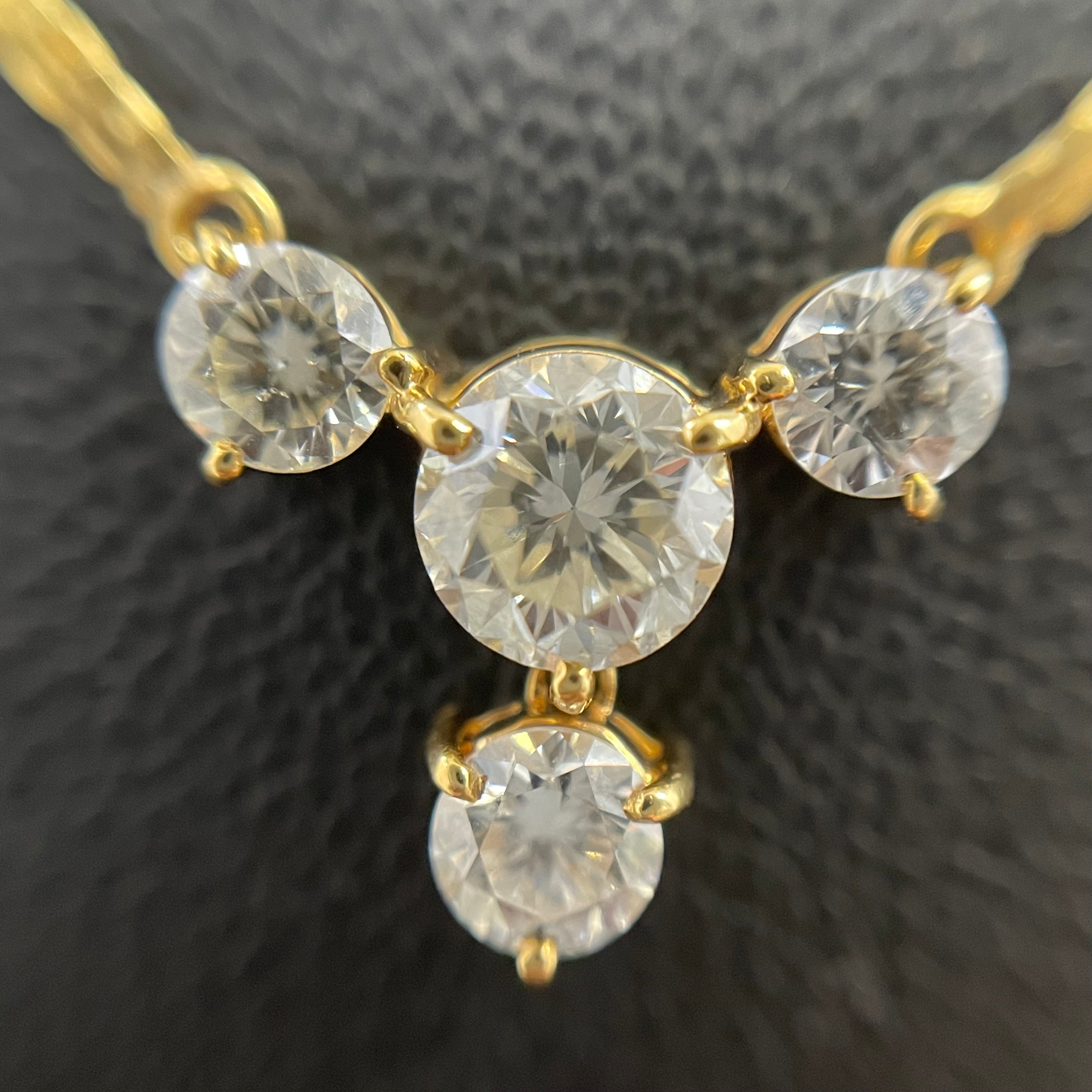 ノンブランド_K18ダイヤモンドネックレス_FD1.0ct/3.6g/40cm_中古品