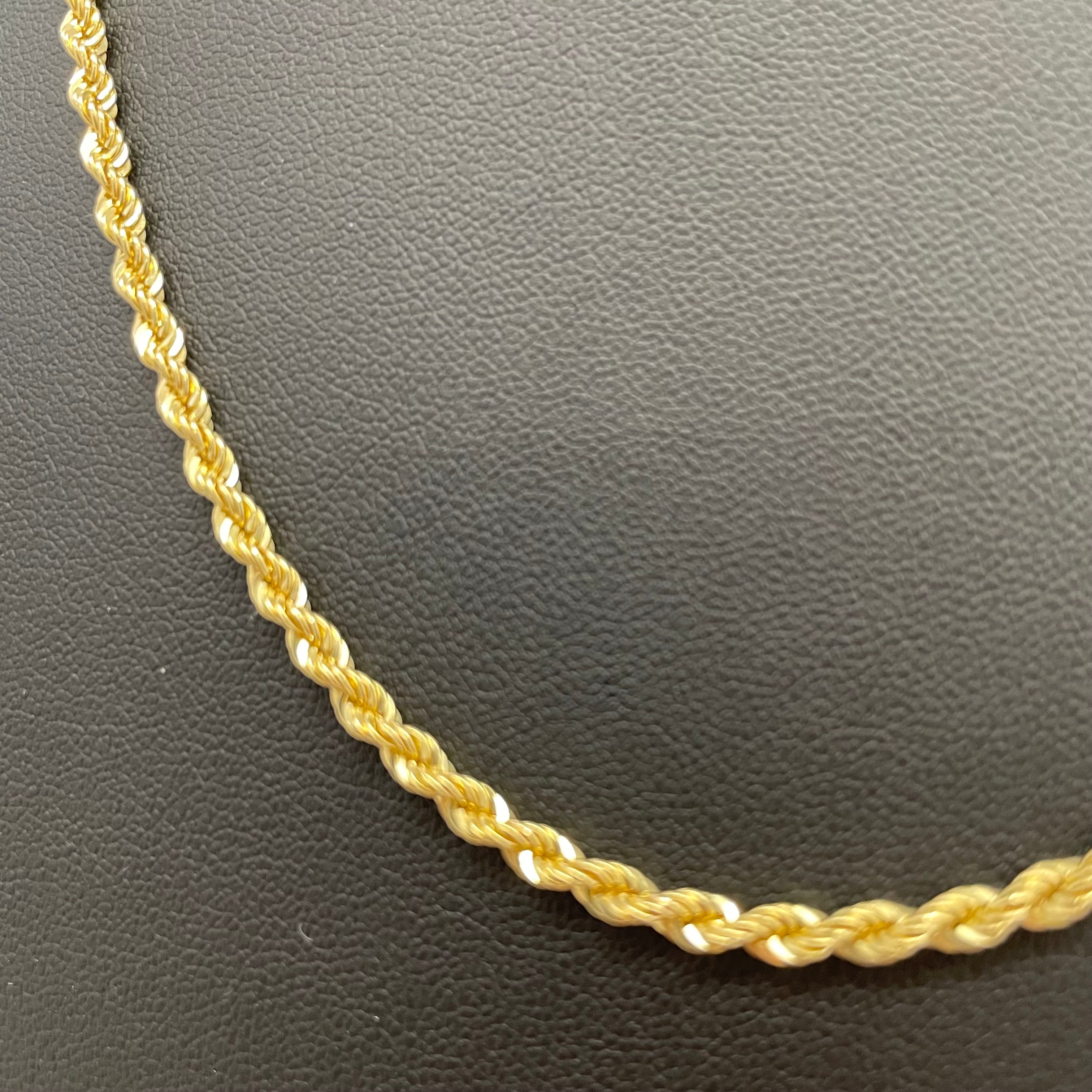 ノンブランド _ロープネックレス _K18/6.6g/3.1mm幅/55cm_ 中古品