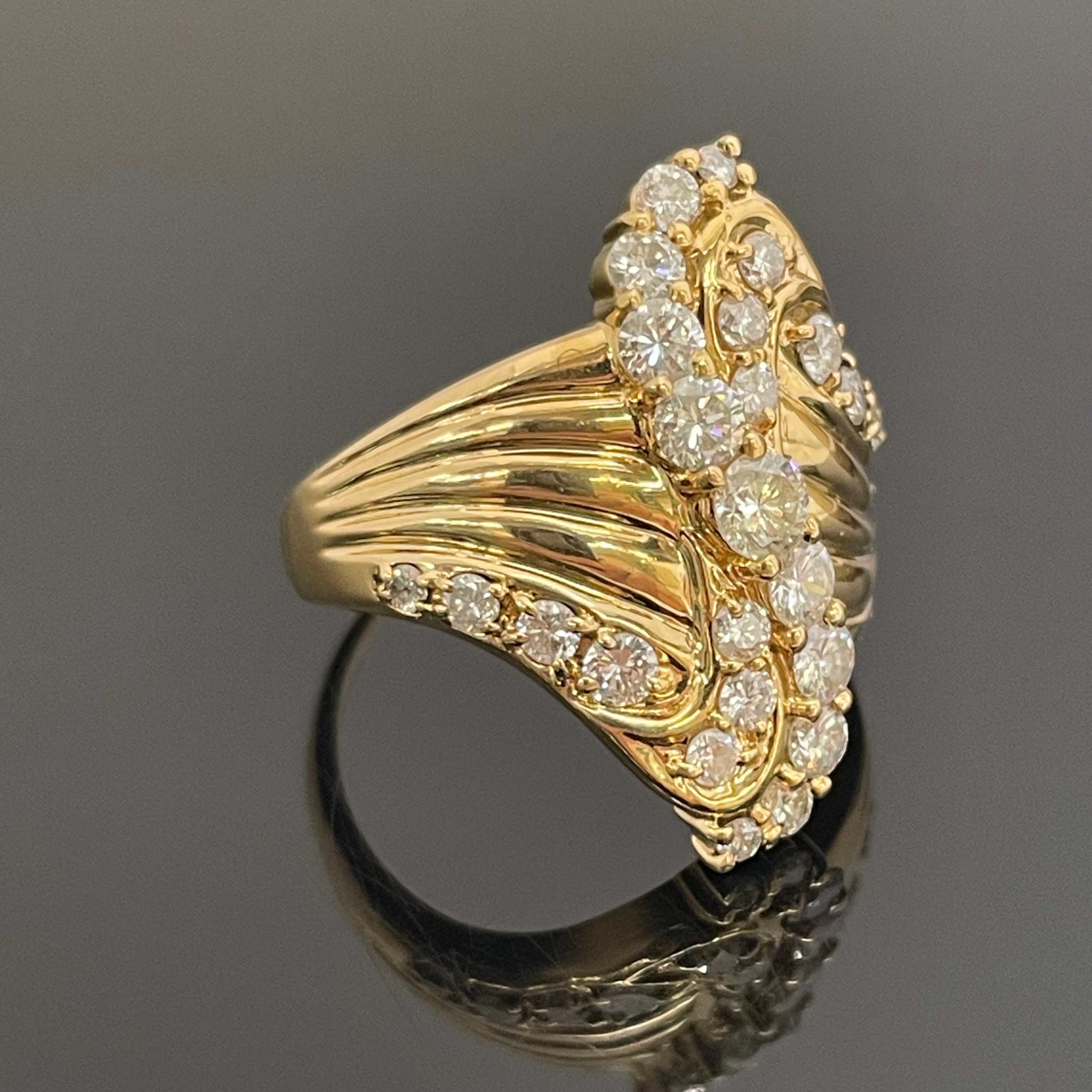 ノンブランド _K18ダイヤモンドリング_FD1.01ct/6.4g/#11号 _中古品