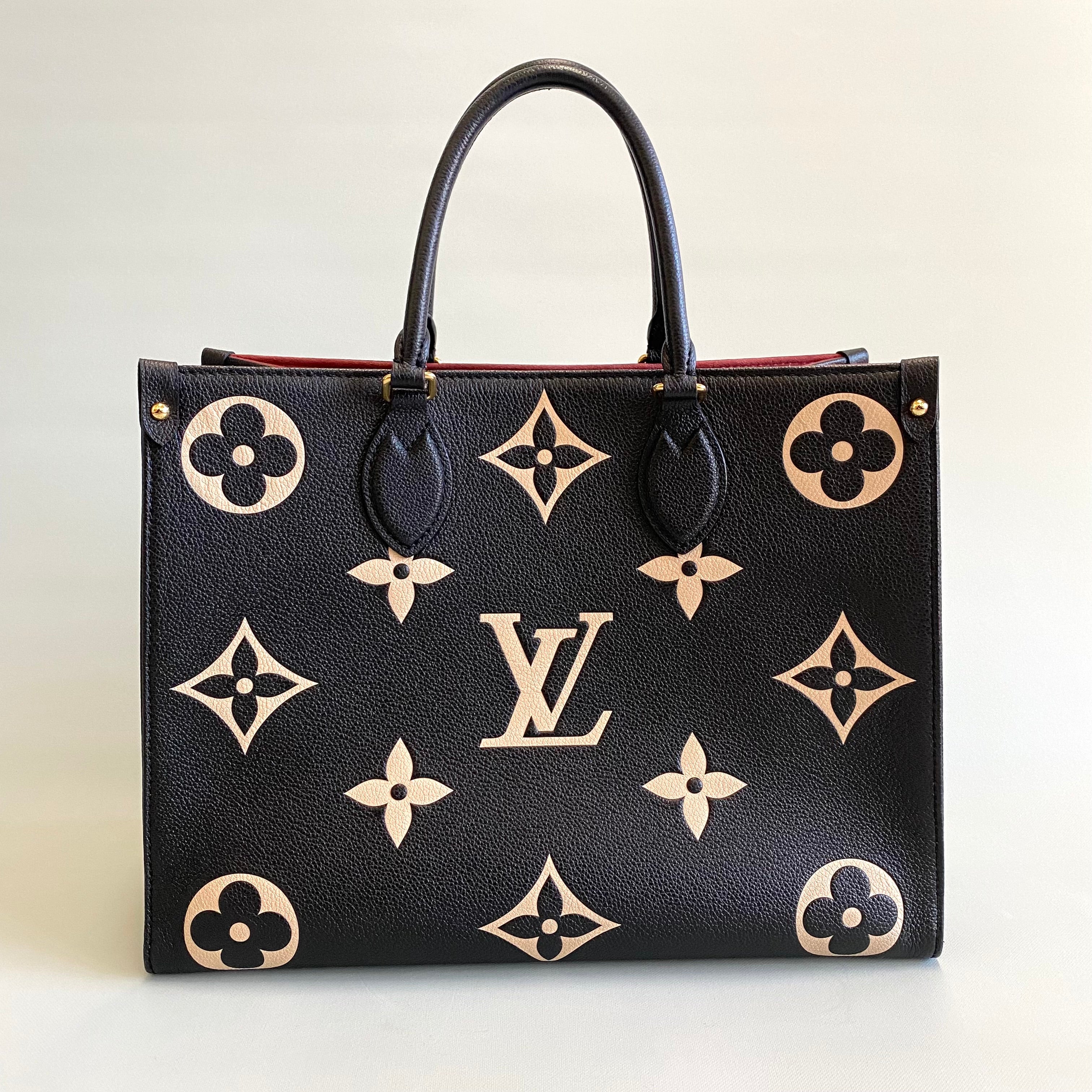 LOUIS VUITTON_（ルイヴィトン）_M45495 オンザゴーMM _ブラック/ベージュ _中古品