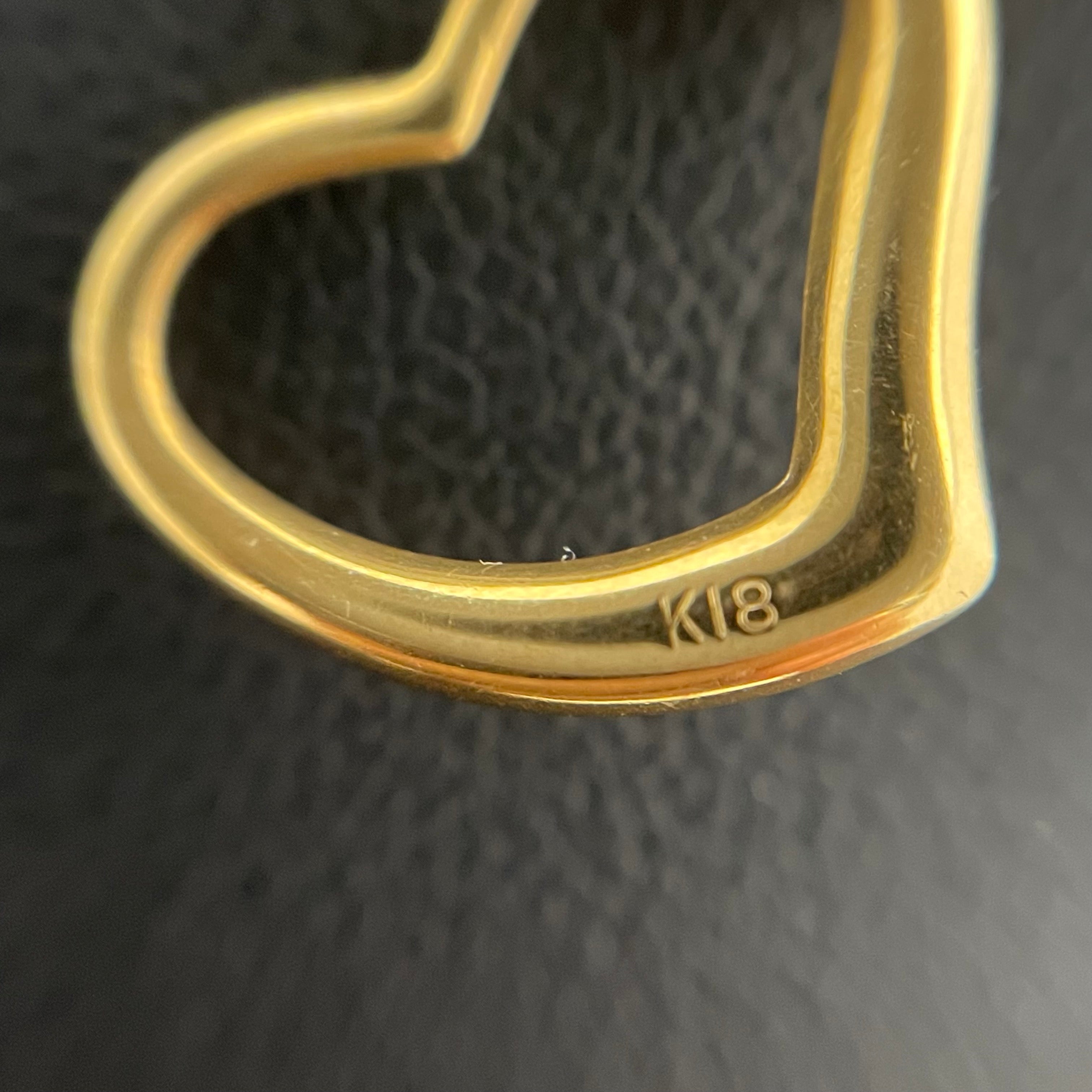 ノンブランド _K18ハートペンダントネックレス_ 3.8g／40cm _中古品