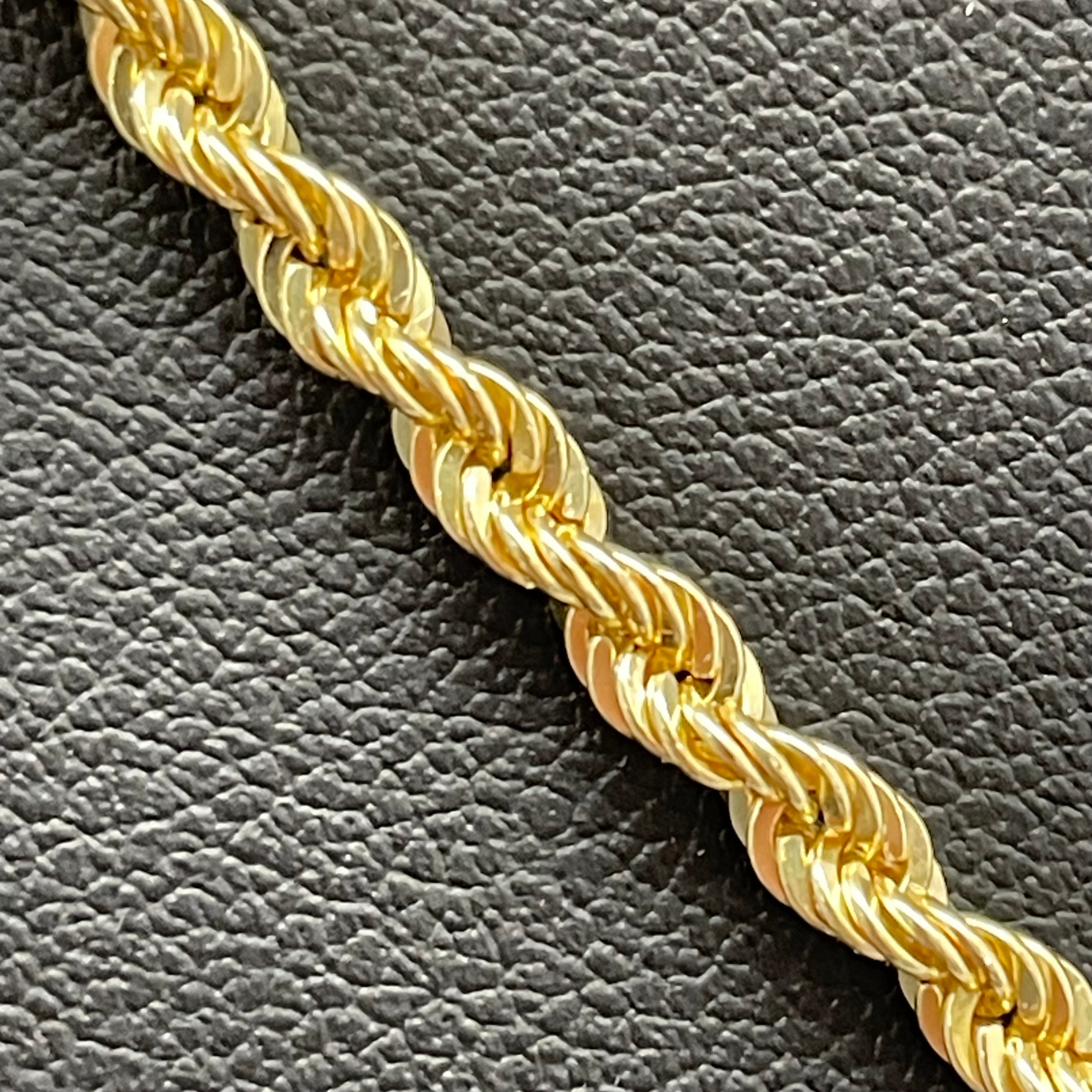 ノンブランド _ロープネックレス _K18/6.6g/3.1mm幅/55cm_ 中古品