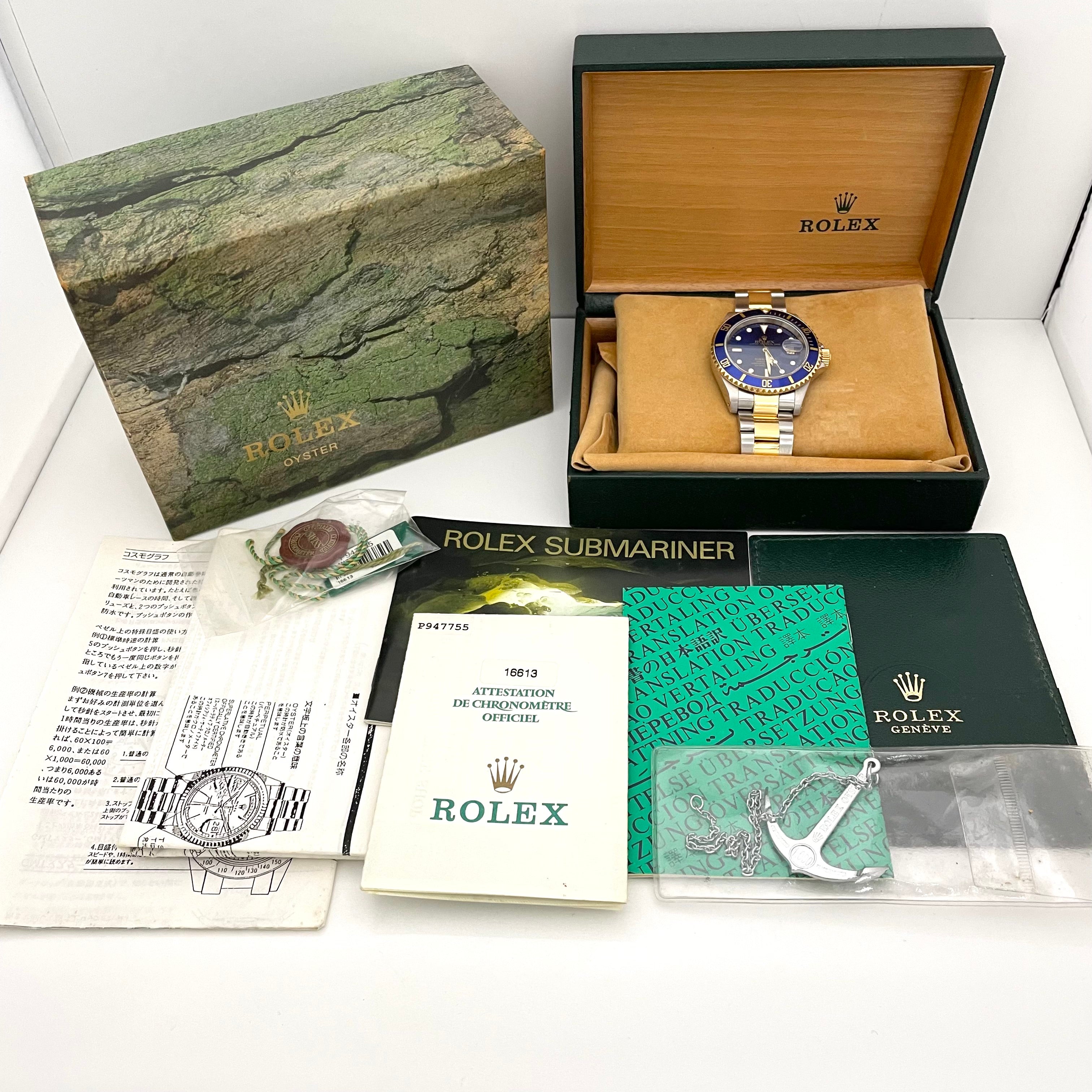 ROLEX_（ロレックス）_サブマリーナ 16613_ ブルーK18/SS _中古品