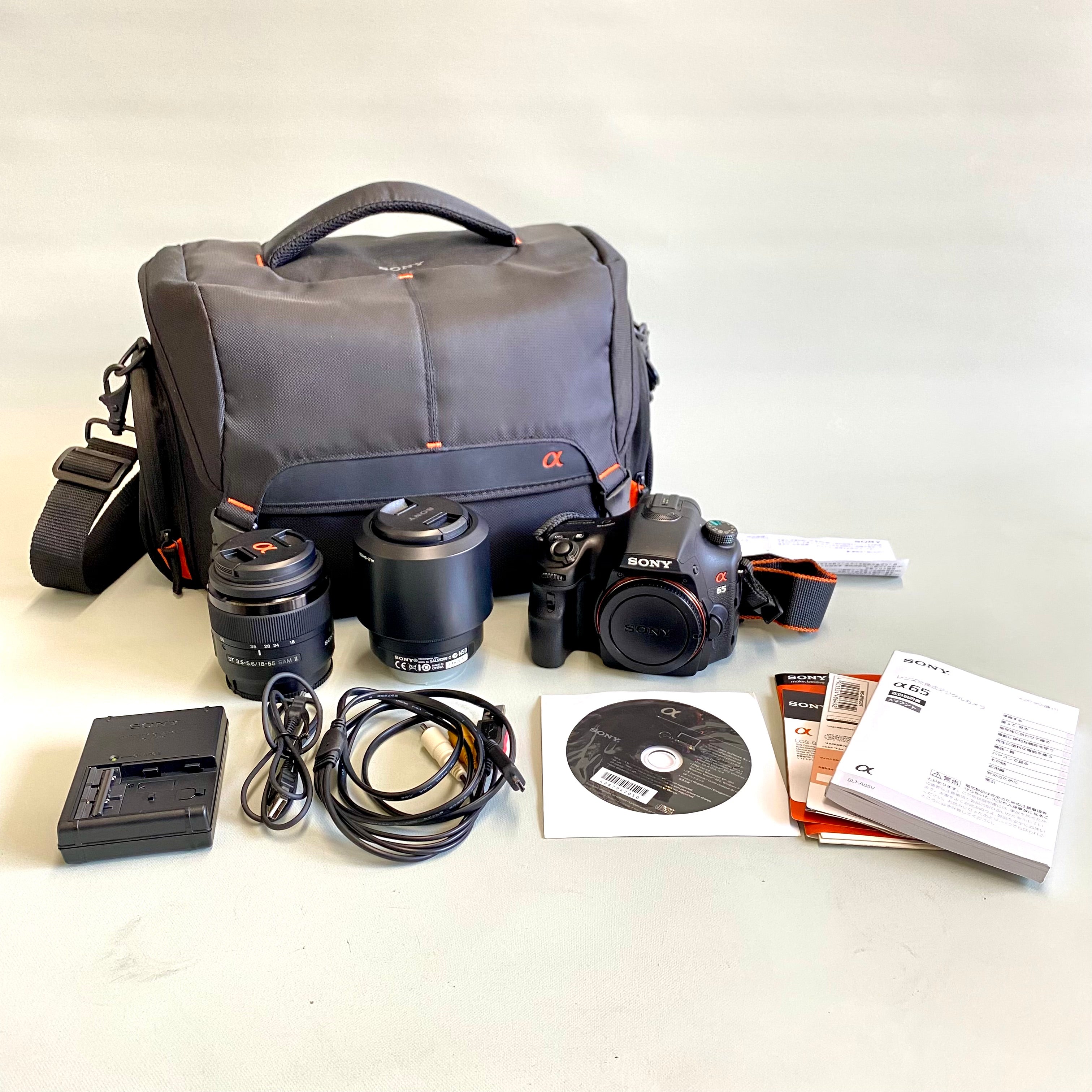 SONY_（ソニー）_デジタル一眼カメラ_α65 SLT-A65VX_ダブルズームレンズキット_中古品