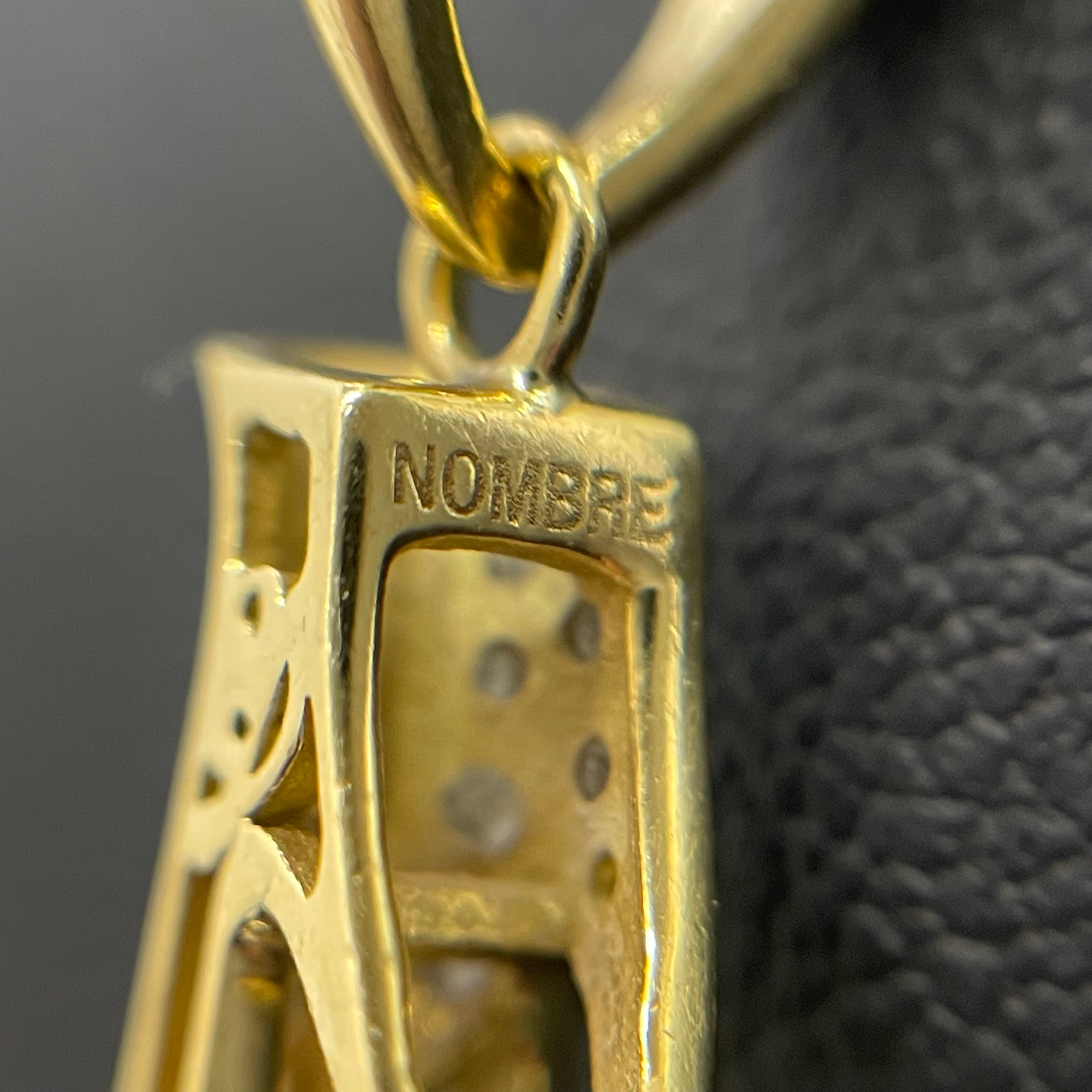 ゆきざき _NOMBRE _ナンバーペンダントトップ_【1】Sサイズ K18YG _中古品