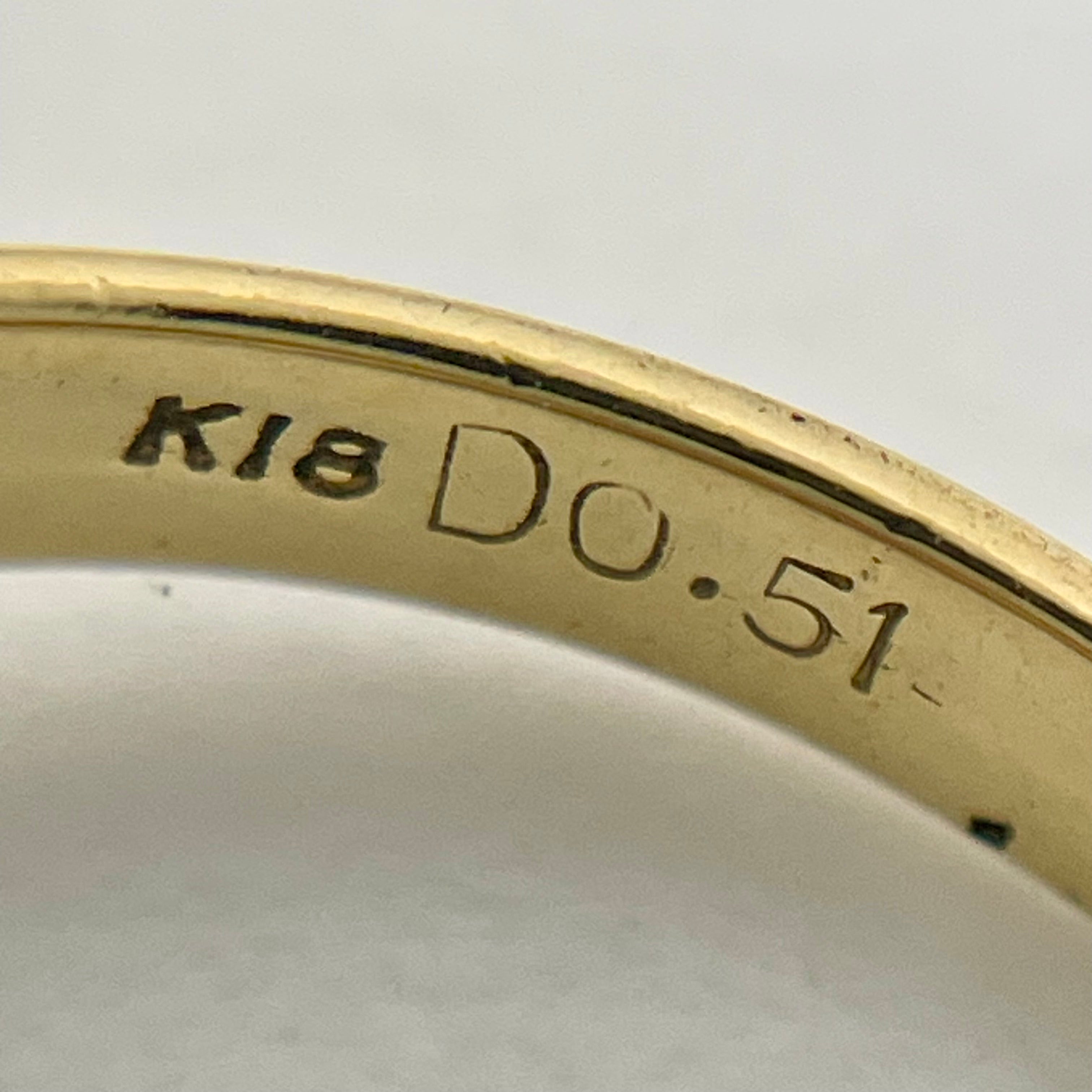 ノンブランド _K18ルビーリング _R0.42/0.61ct/FD0.51ct_ 4.1g/＃12号_ 中古品
