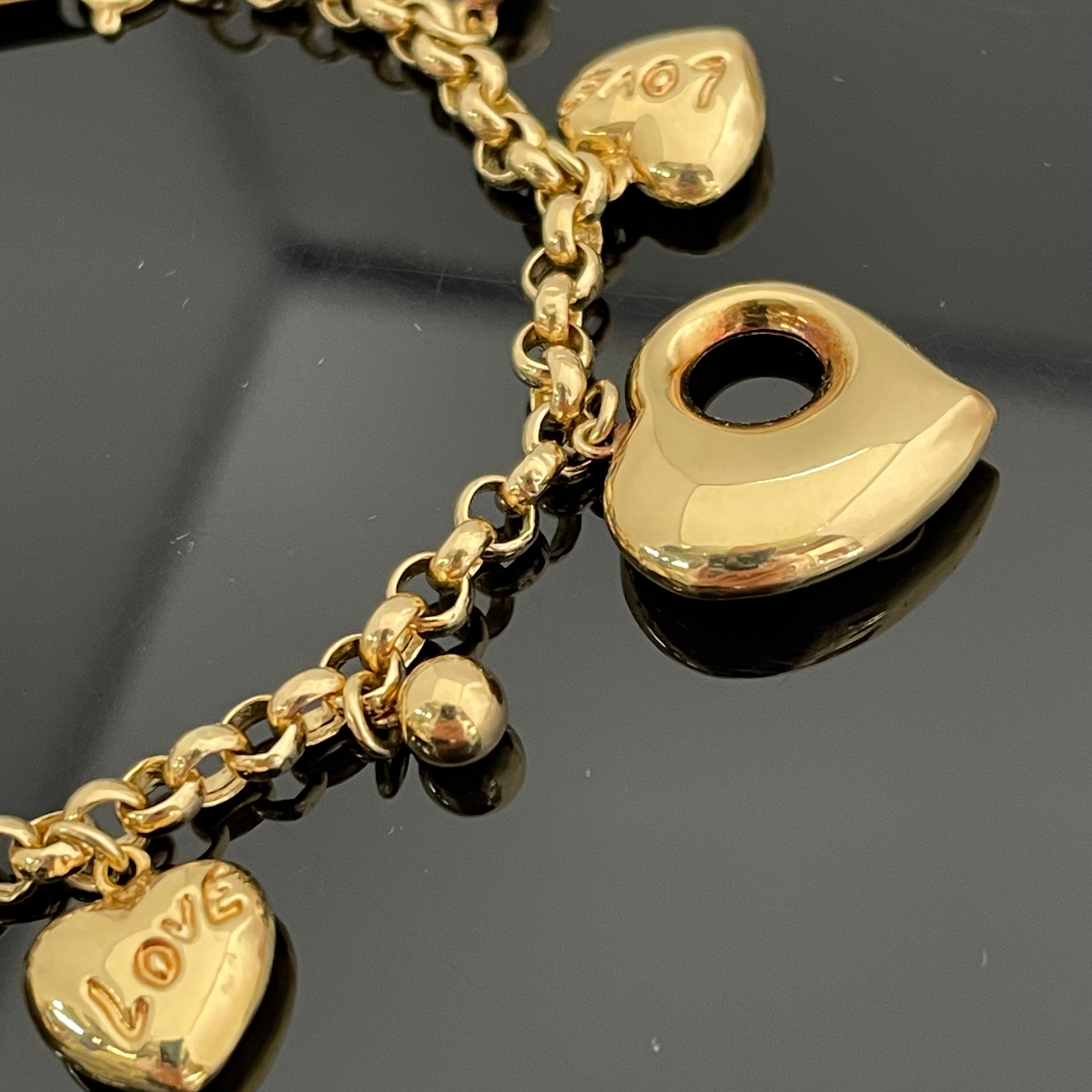 ノンブランド _ハートモチーフブレスレット_K18/11.8g/17.5cm _中古品