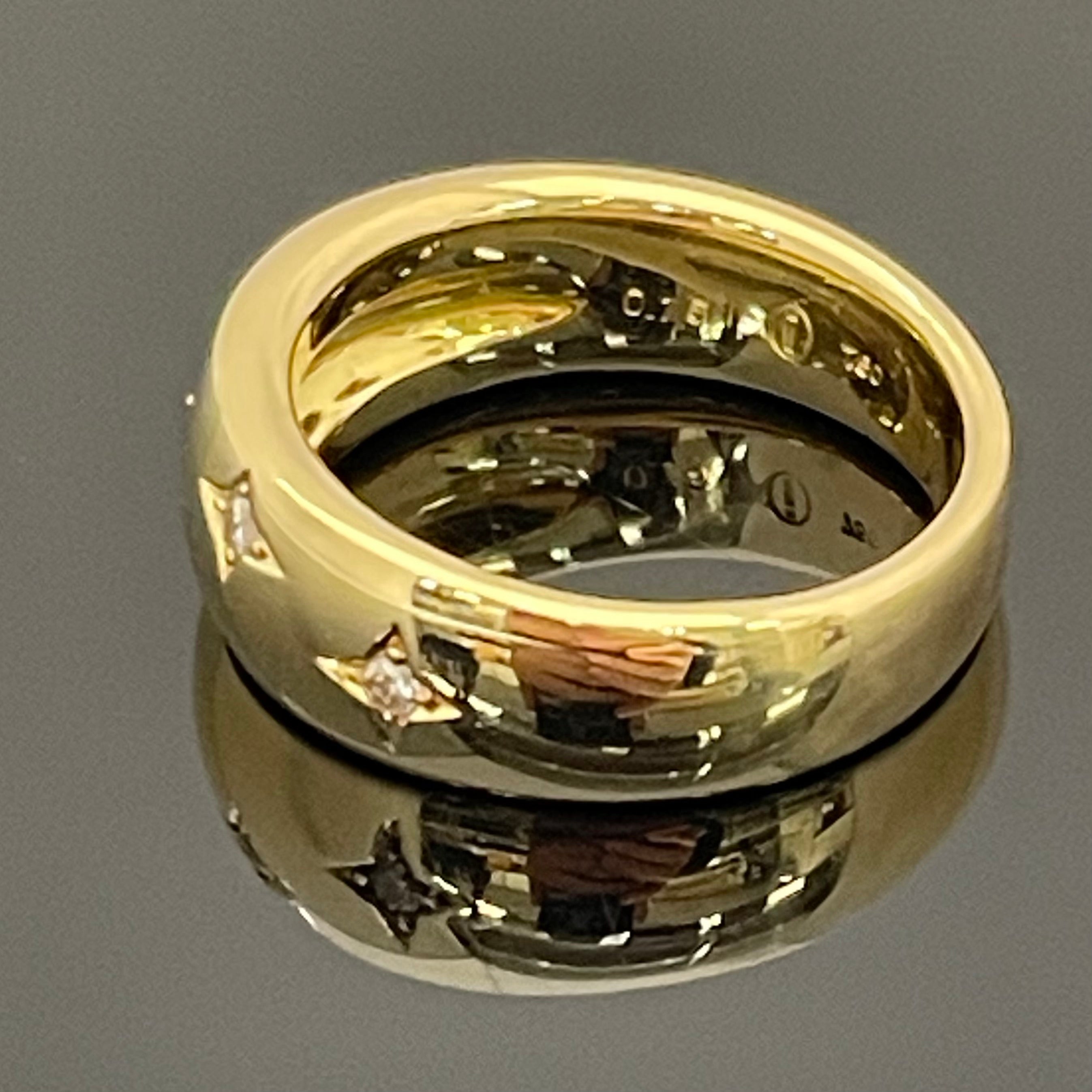 ノンブランド _K18ダイヤモンドリング_FD0.16ct/17.9g/#22.5号_中古品