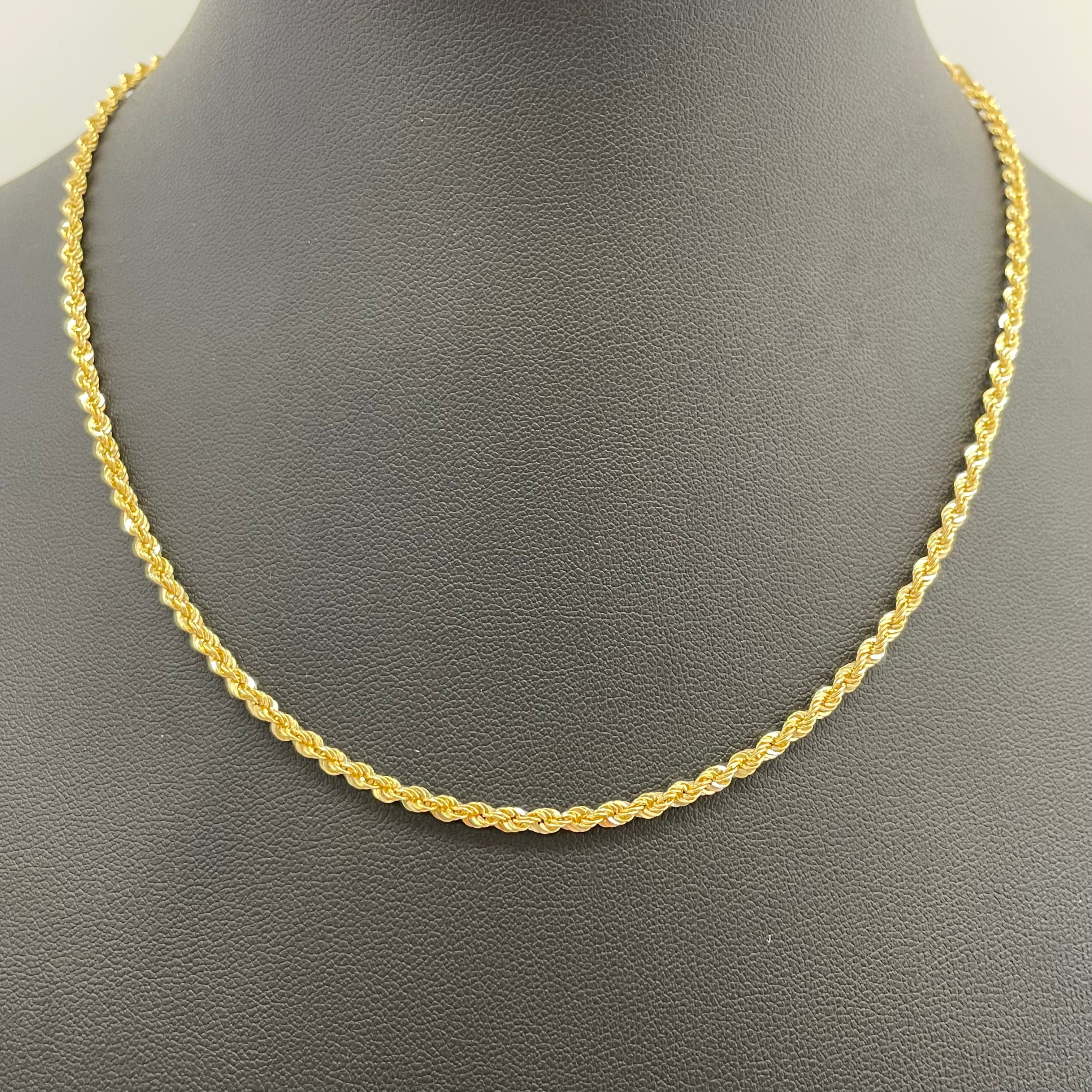 ノンブランド_ ロープネックレス_ K18/3.7g/45cm_ 中古品