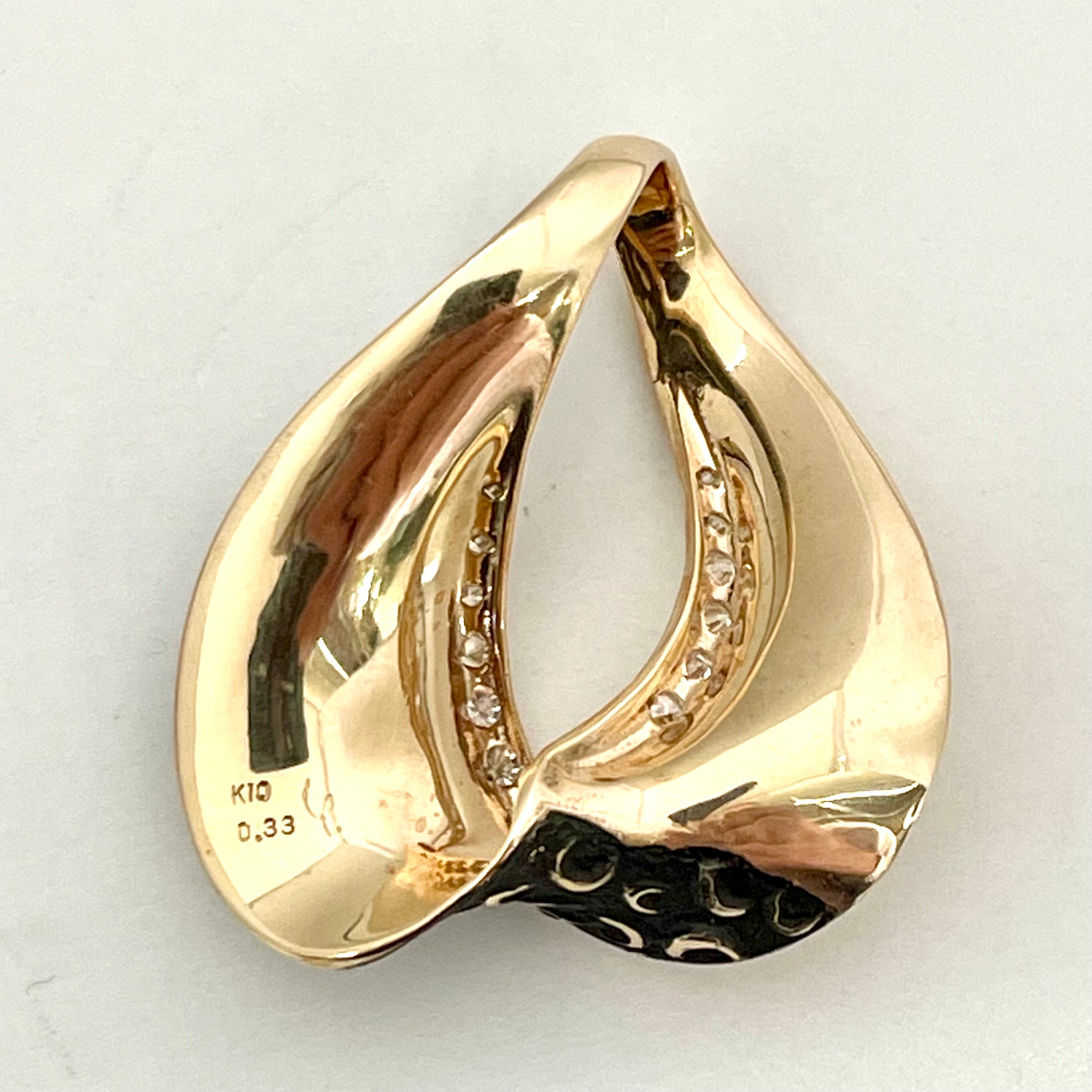 石川 義雄 _ペンダントトップ _K10/FD0.33ct/8.3g_中古品
