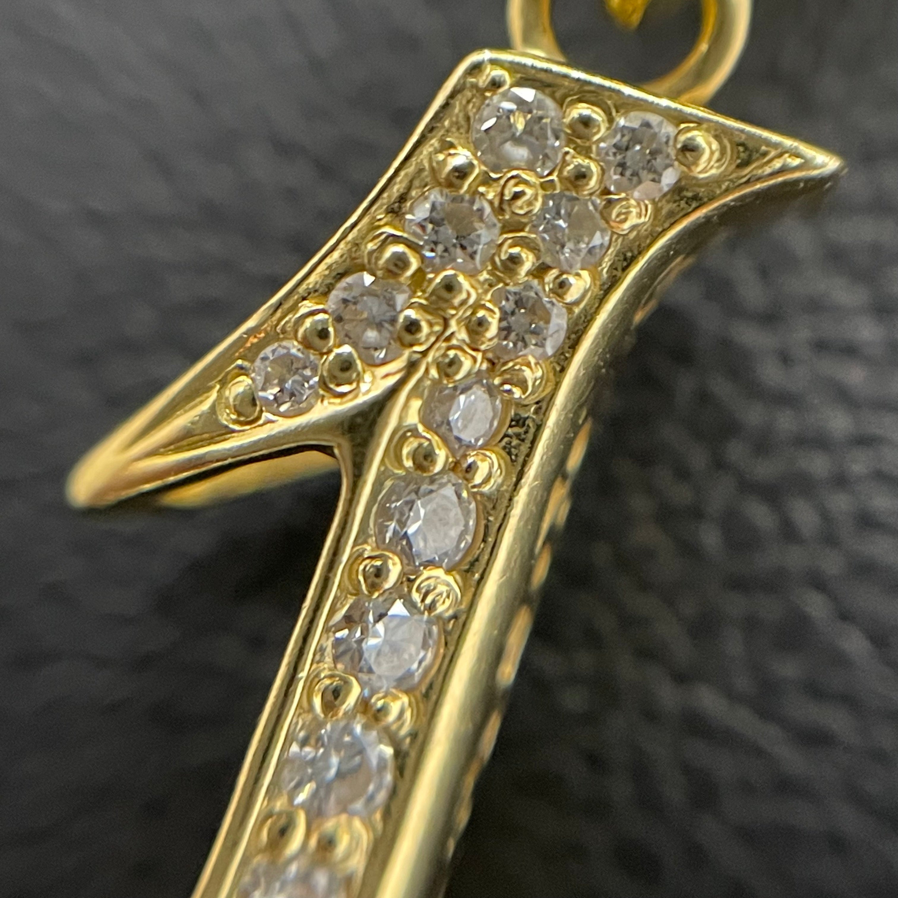 ゆきざき _NOMBRE _ナンバーペンダントトップ_【1】Sサイズ K18YG _中古品