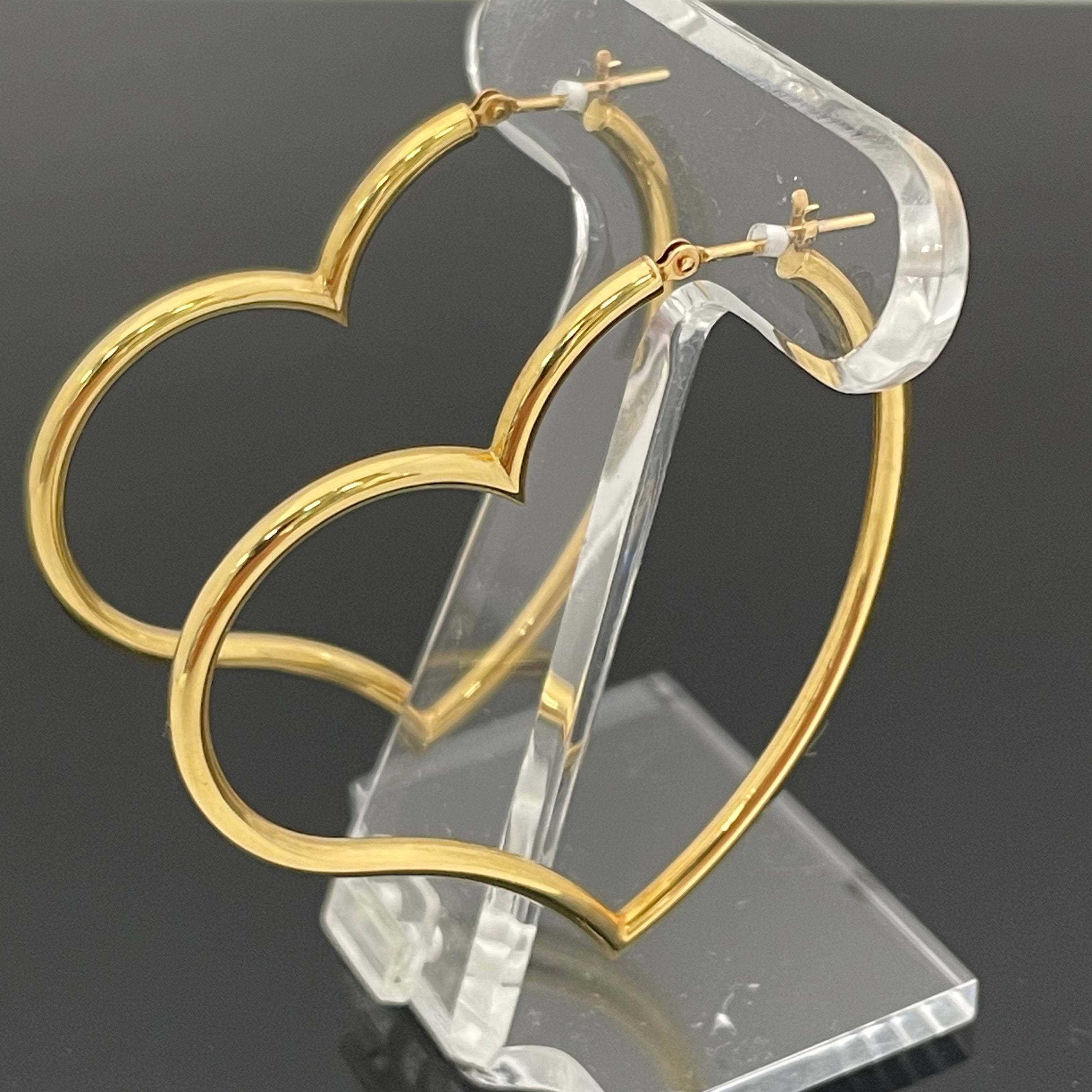 ノンブランド _ハートモチーフピアス _K18／2.9g _中古品