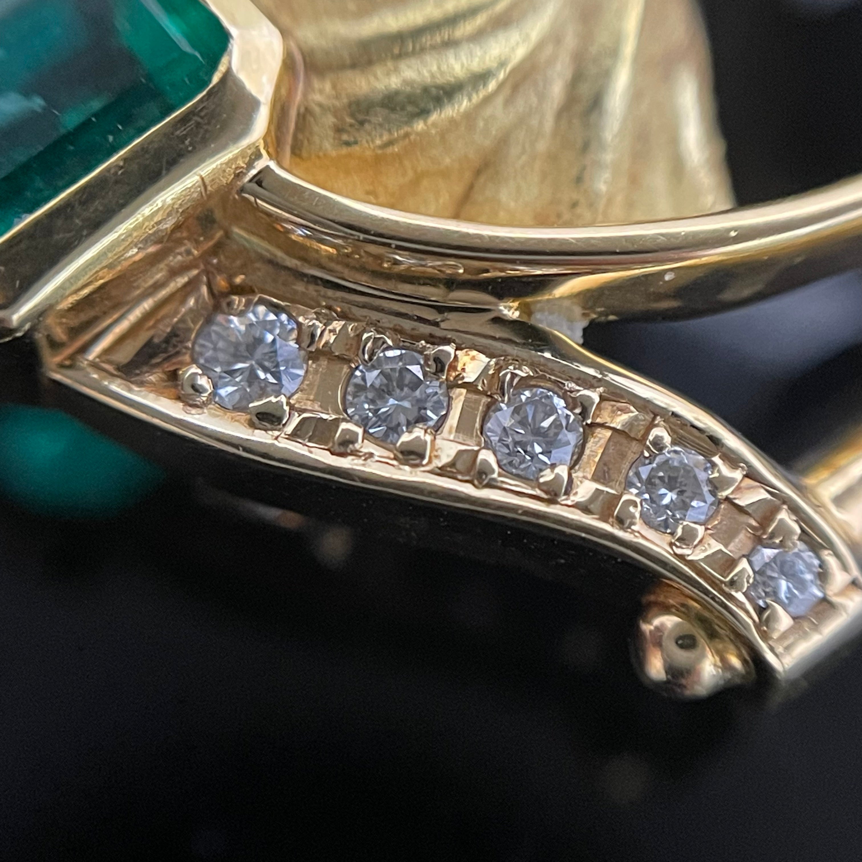 ノンブランド _K18ブローチ/ペントップ_E0.608/FD0.428ct/13.7g_中古品