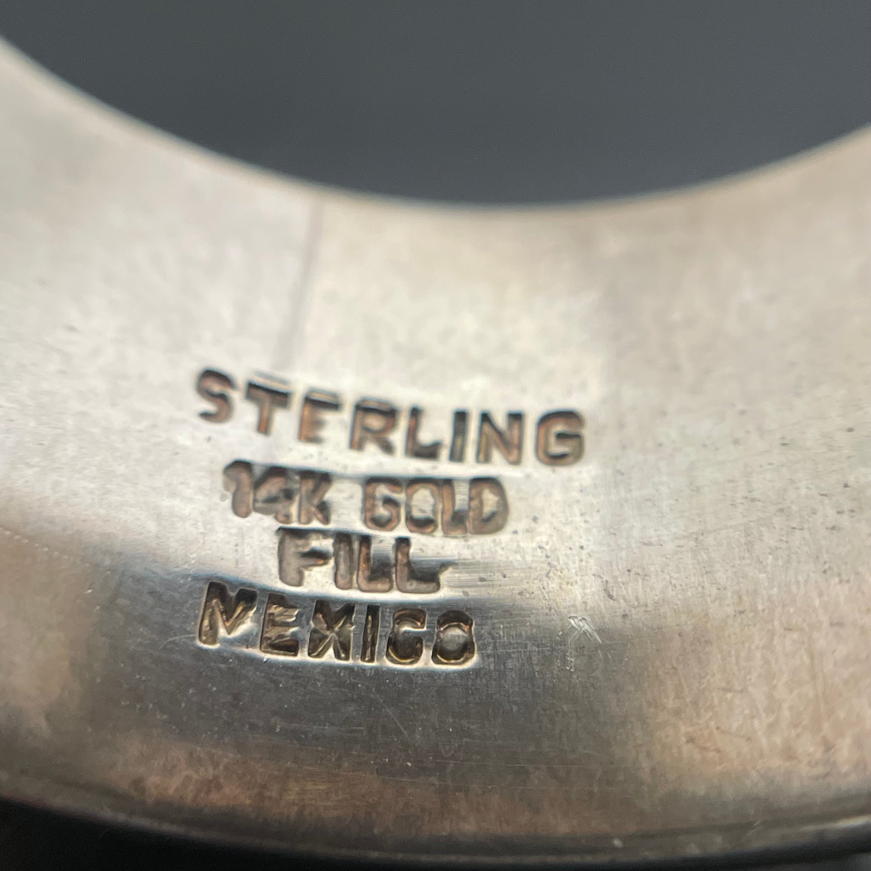 VOGT_（ボグト）_スターリングシルバー/14K _ロングホーンリング_5.7g／＃21号 _中古品