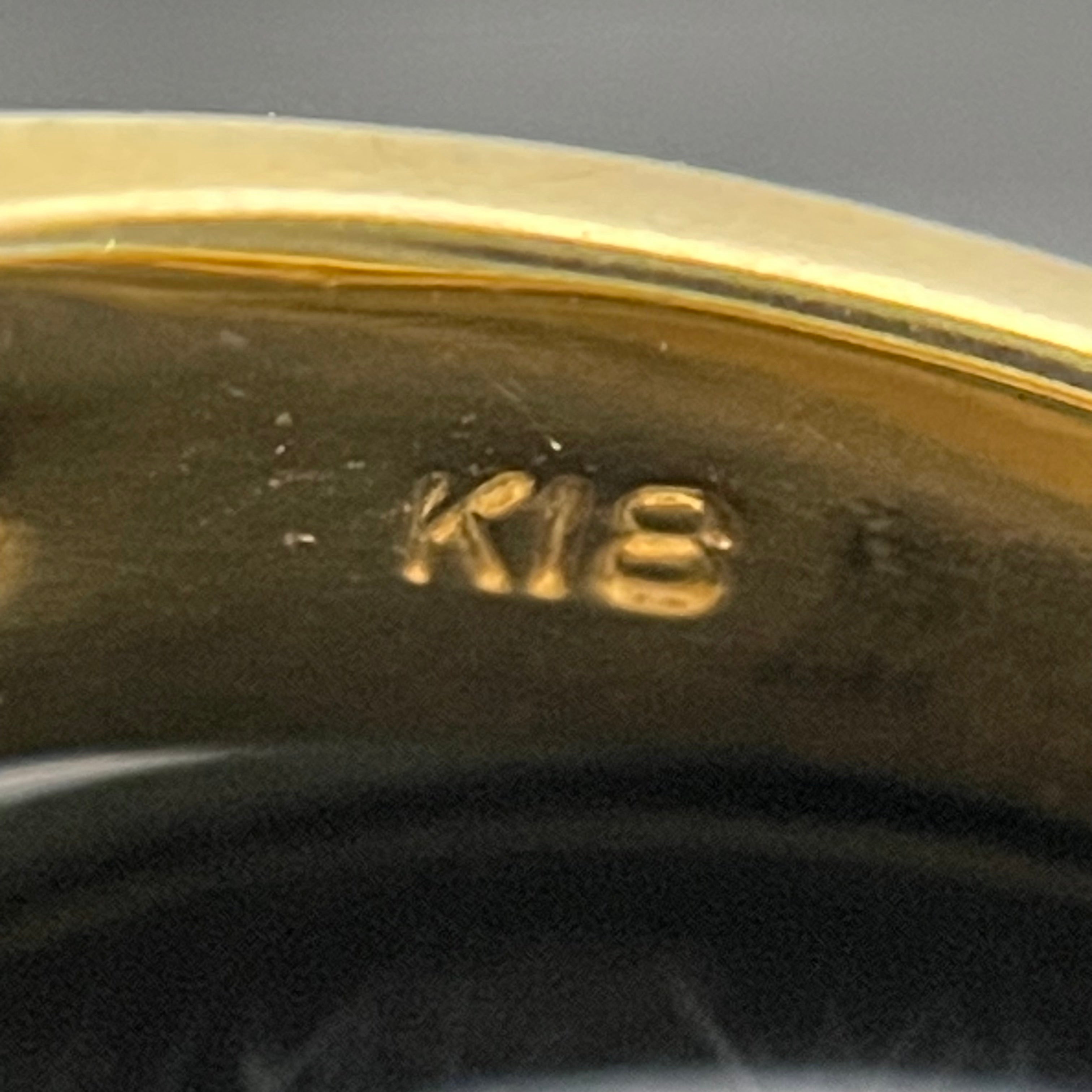 ノンブランド _K18ファッションリング _ダイヤモンド/オニキス _FD0.50ct/6.9g/＃12.5号 _中古品