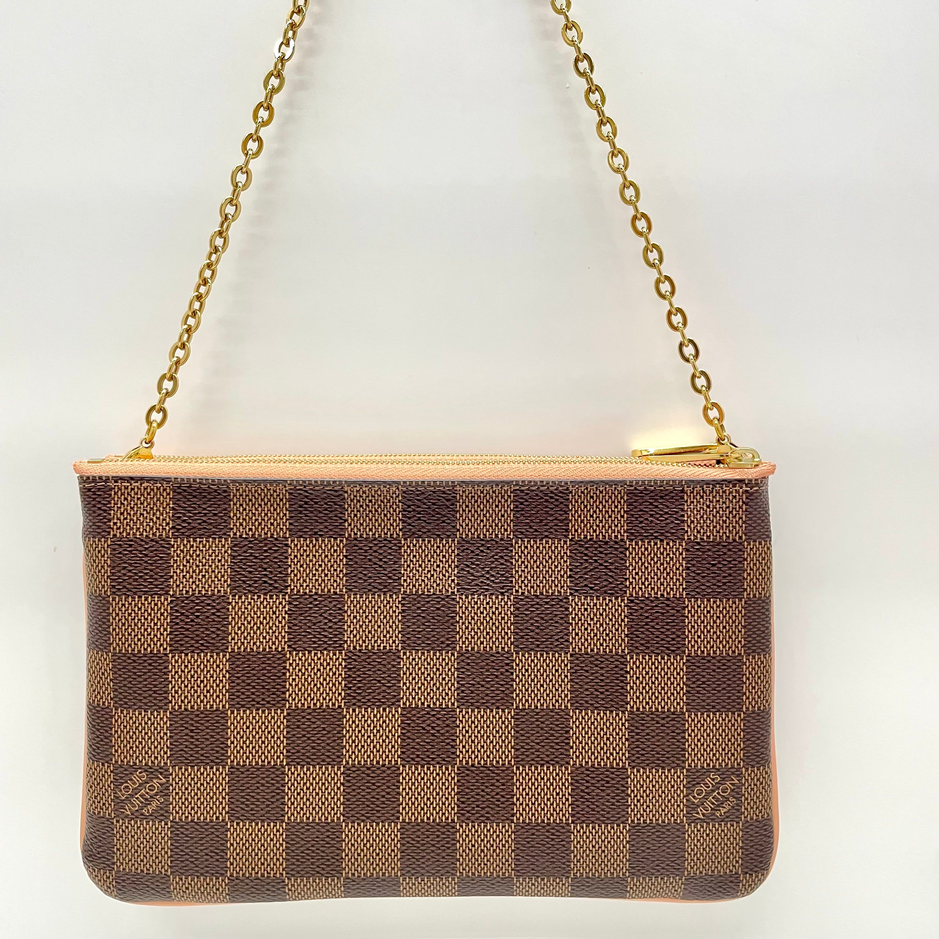 LOUIS VUITTON _（ルイヴィトン）_ダミエ エベヌ_ポシェット ドゥーブルジップ_N60254 _中古品