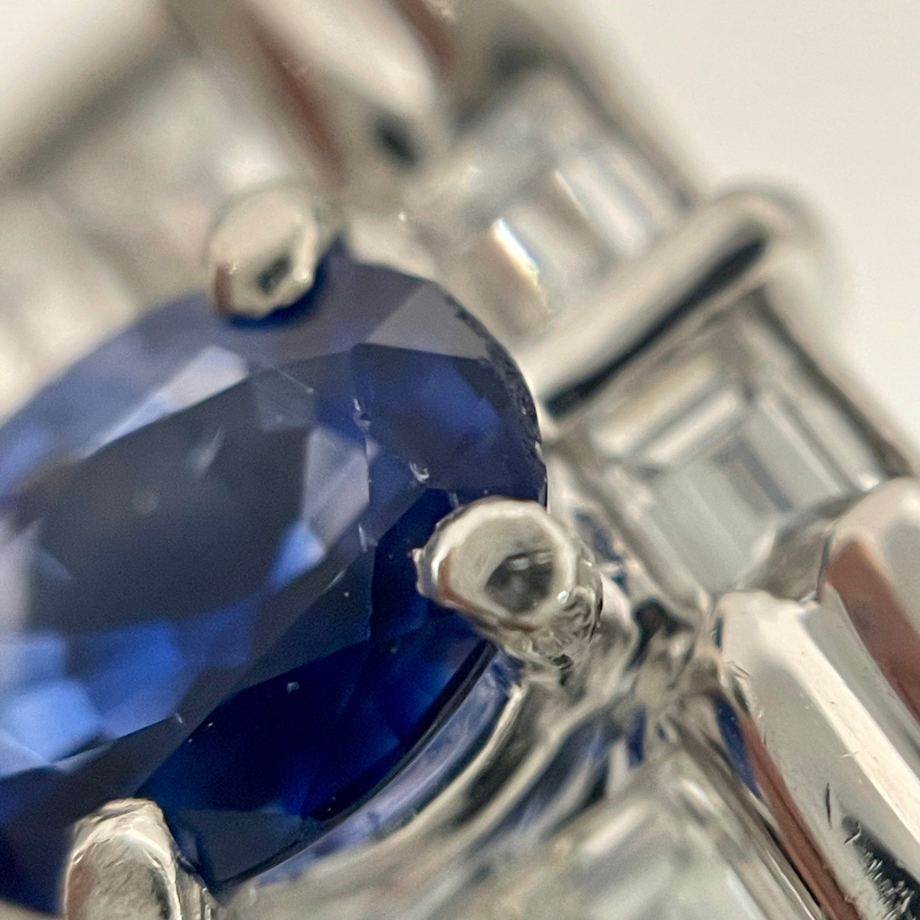 ノンブランド _サファイアリング _S1.01ct/FD1.35ct _Pt900:15.7g/＃19号_ 中古品