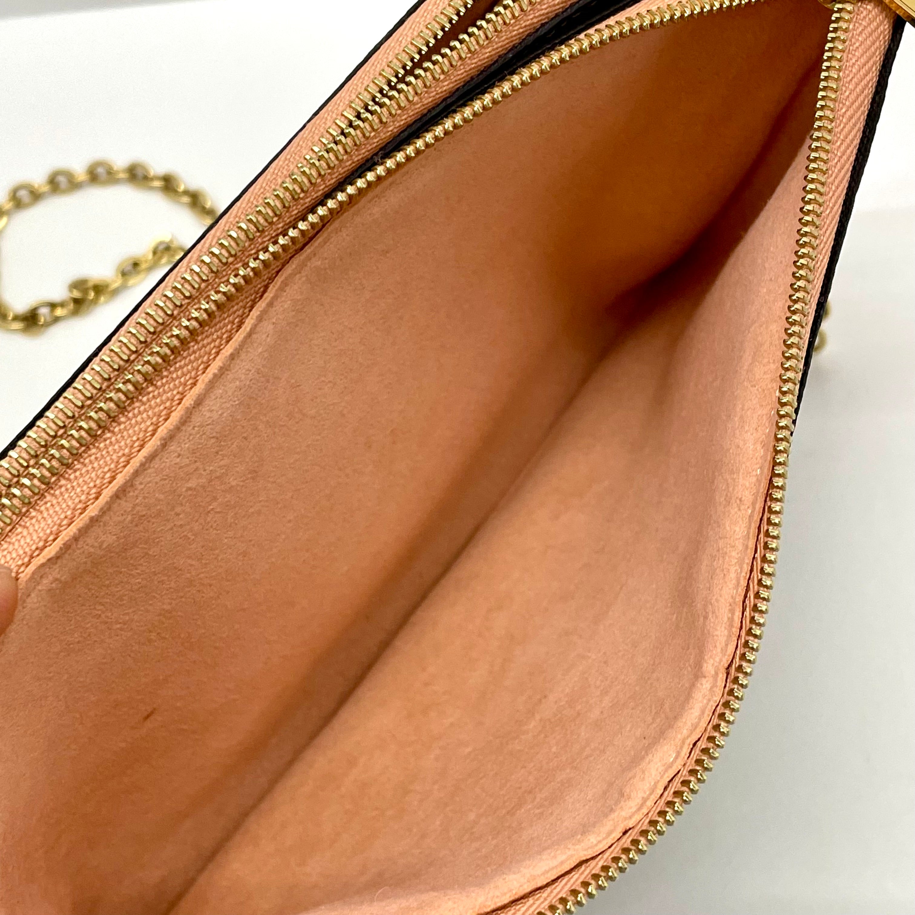 LOUIS VUITTON _（ルイヴィトン）_ダミエ エベヌ_ポシェット ドゥーブルジップ_N60254 _中古品