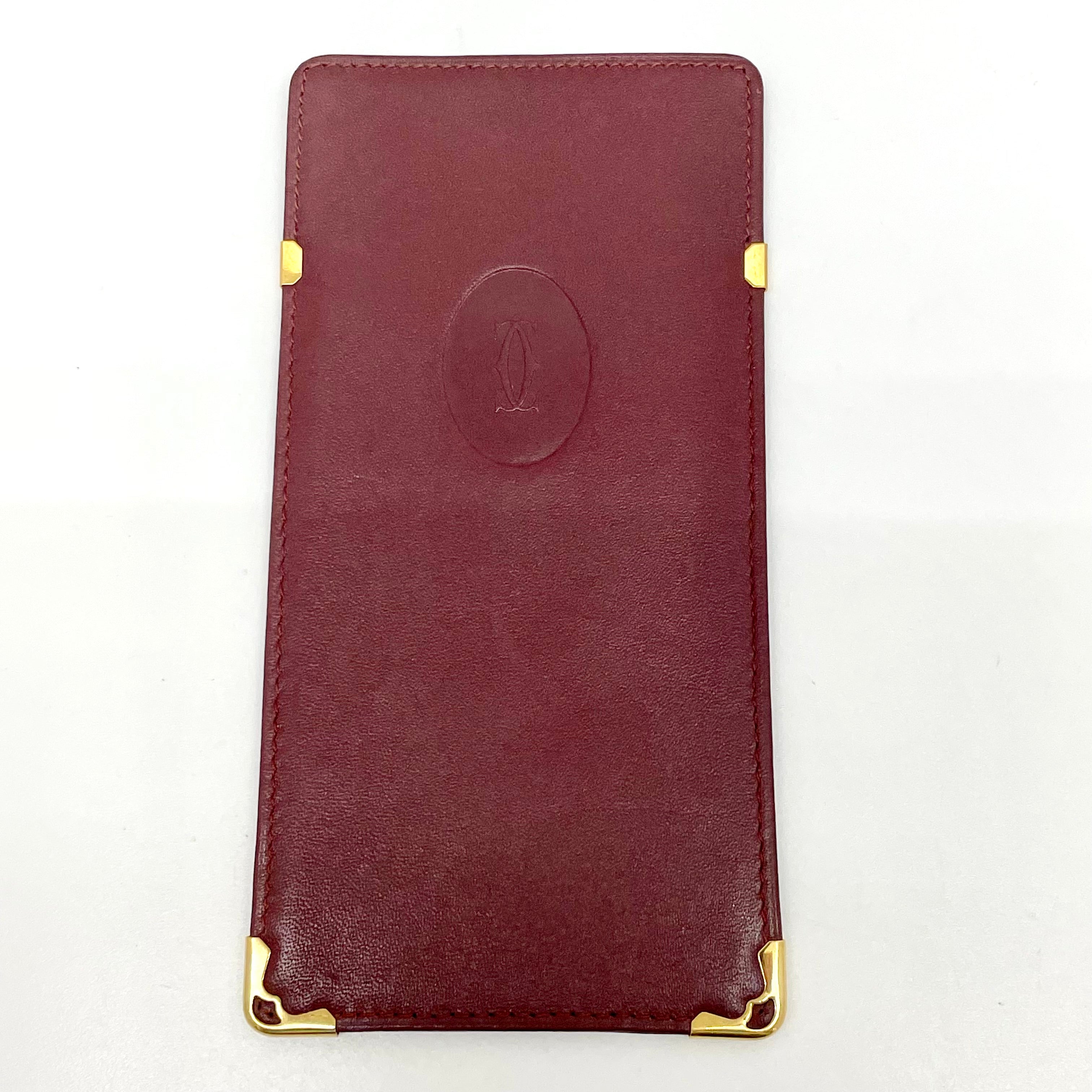 Cartier_（カルティエ）_眼鏡ケース _マストライン _ボルドーxゴールド