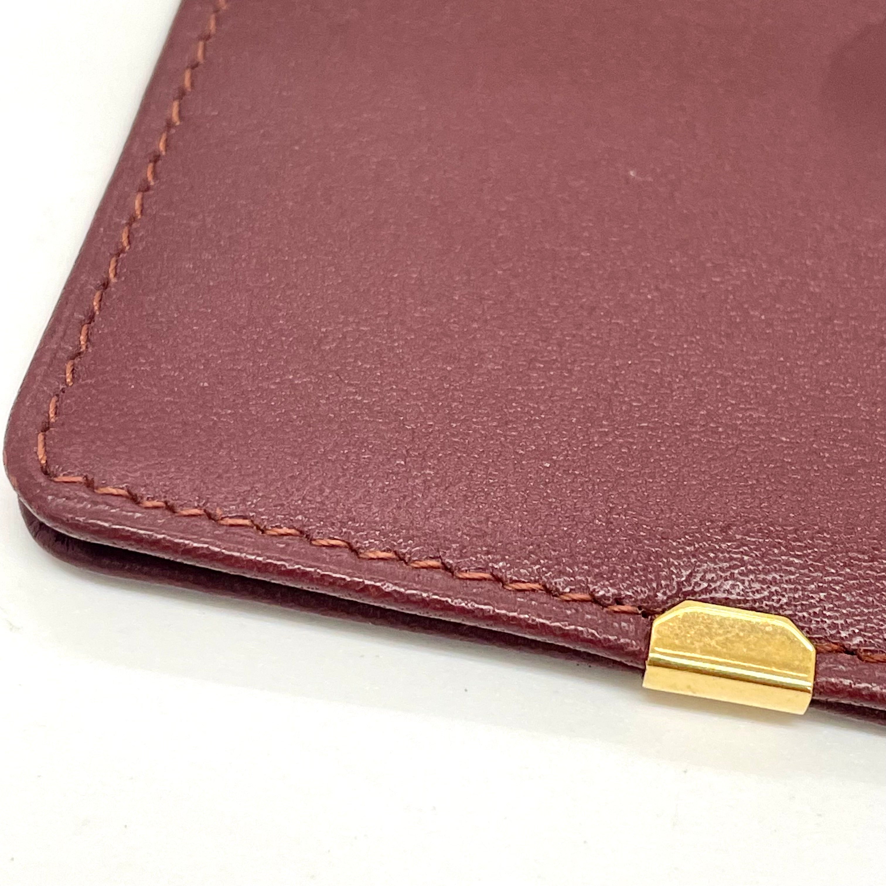 Cartier_（カルティエ）_眼鏡ケース _マストライン _ボルドーxゴールド_中古品