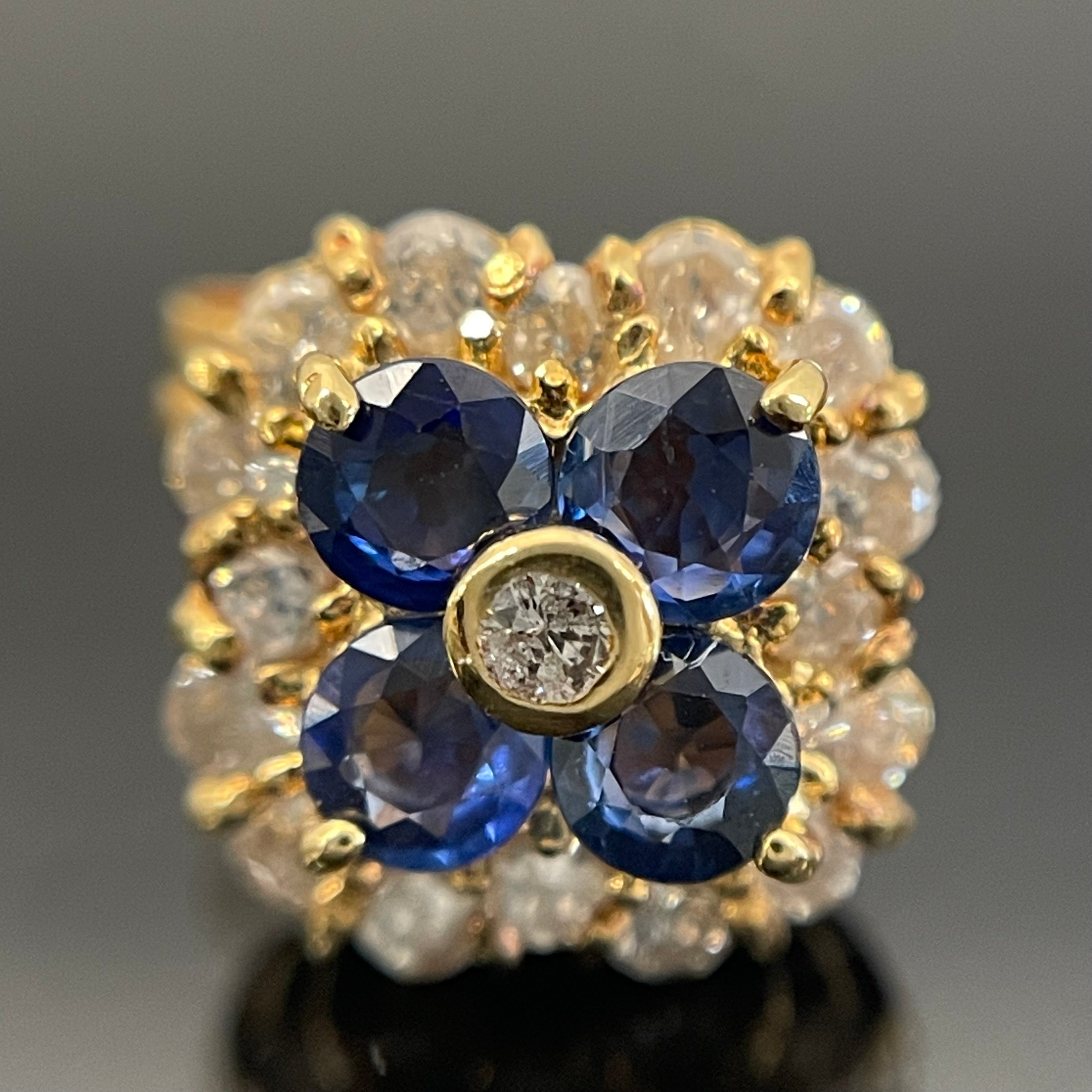 ノンブランド _K18色石ピアス _ルビー/サファイア/ダイヤ_ R0.25ct/S0.25ct_ 中古品