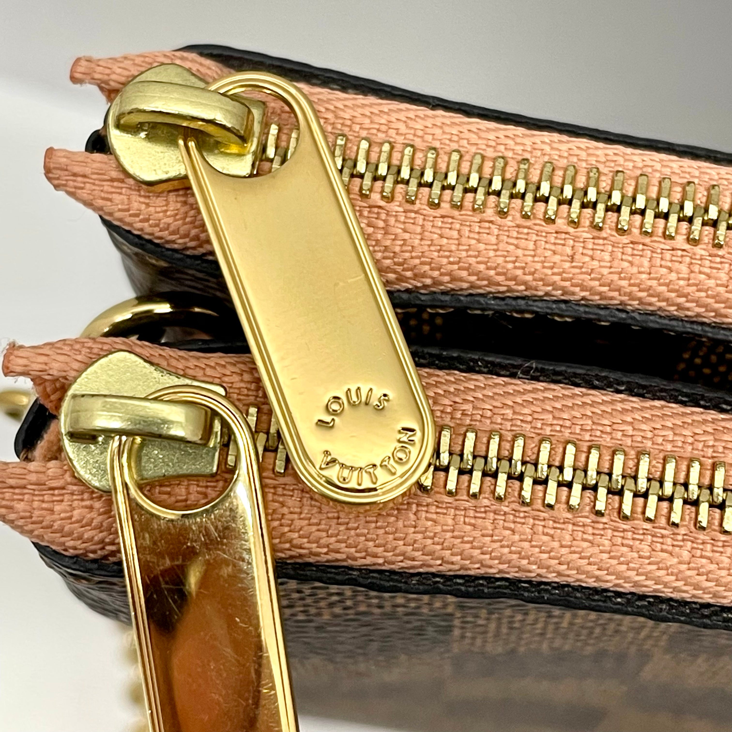 LOUIS VUITTON _（ルイヴィトン）_ダミエ エベヌ_ポシェット ドゥーブルジップ_N60254 _中古品