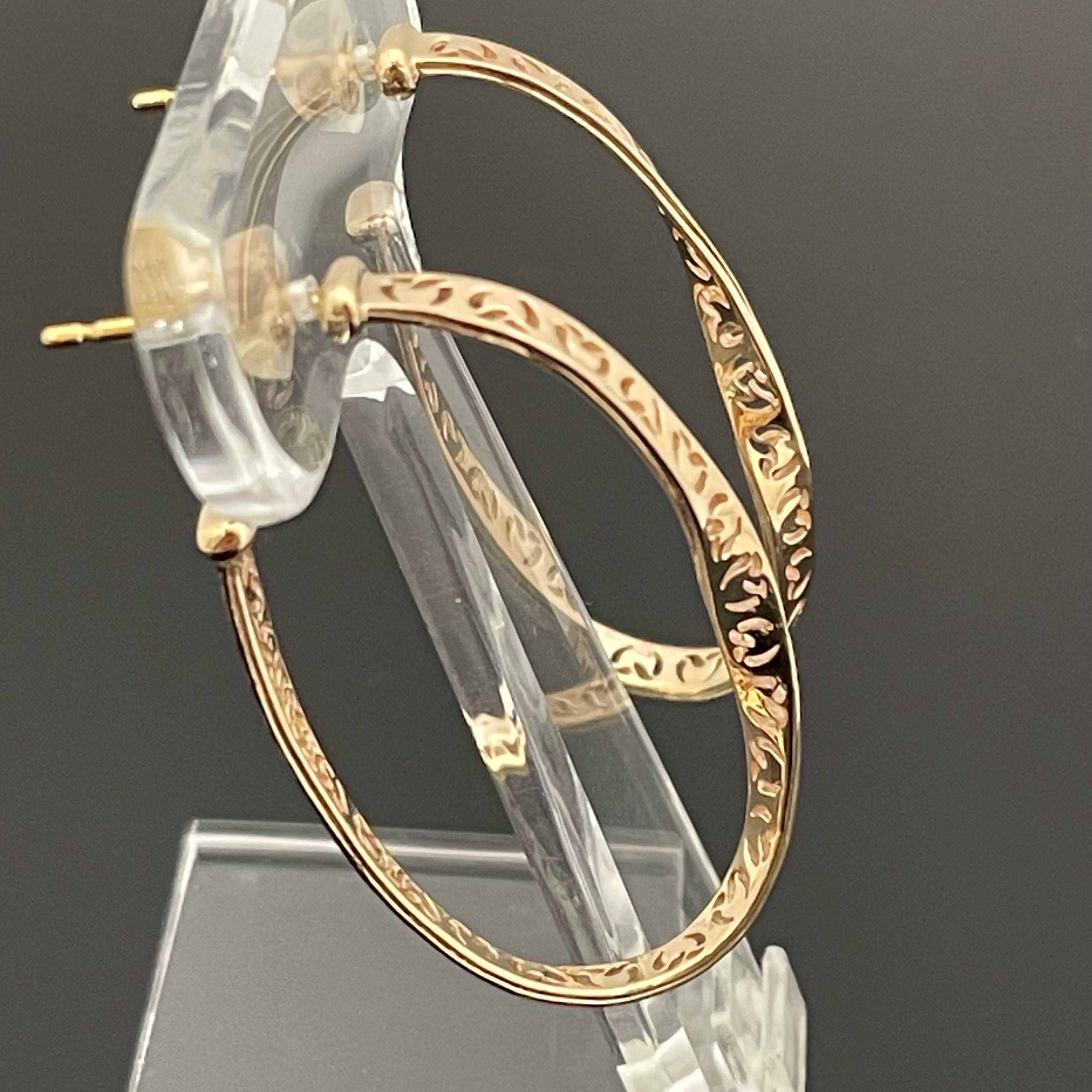ノンブランド _K18デザインピアス _5g（キャッチ込み）_中古品