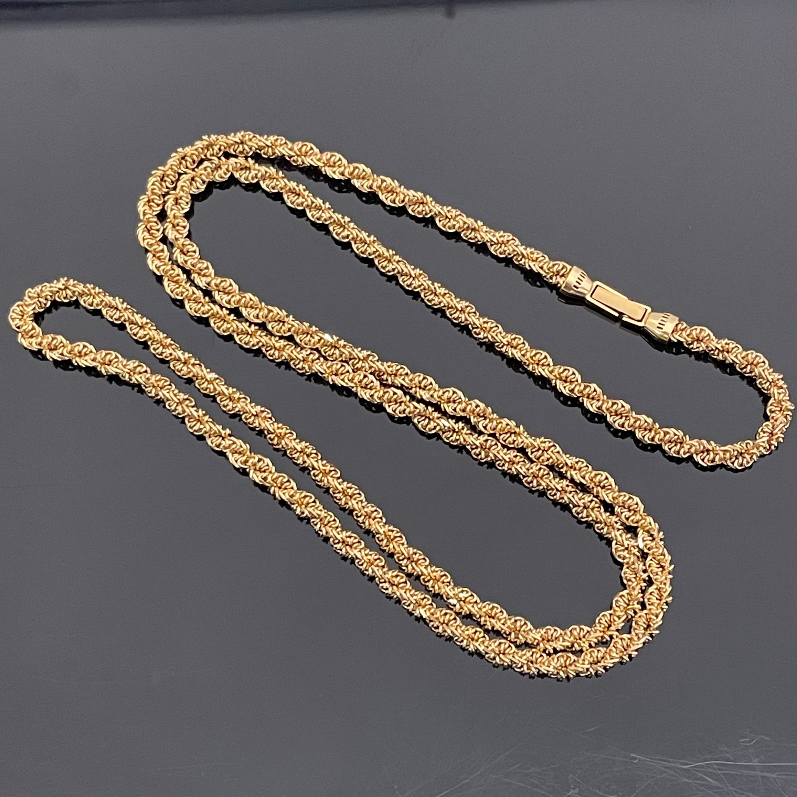 ノンブランド _ロープネックレス _K18/59.６g/80cm _中古品