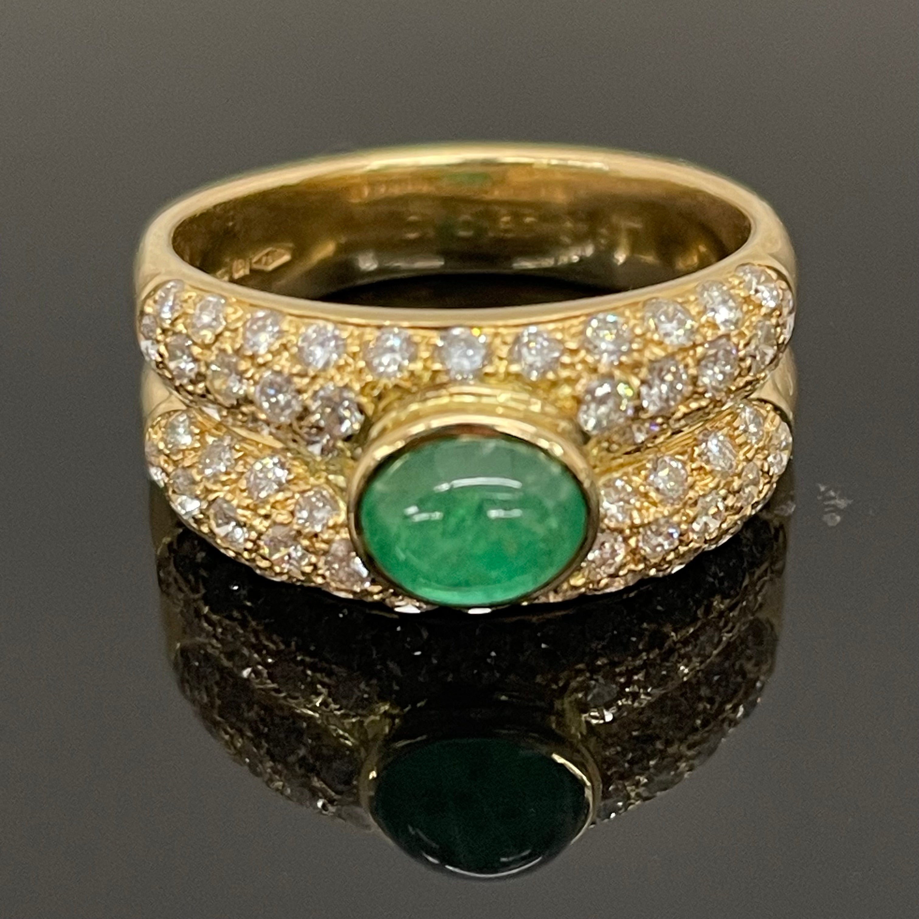 ノンブランド _K18エメラルドリング_E0.87/FD0.90ct/6.1g/＃13号_中古品