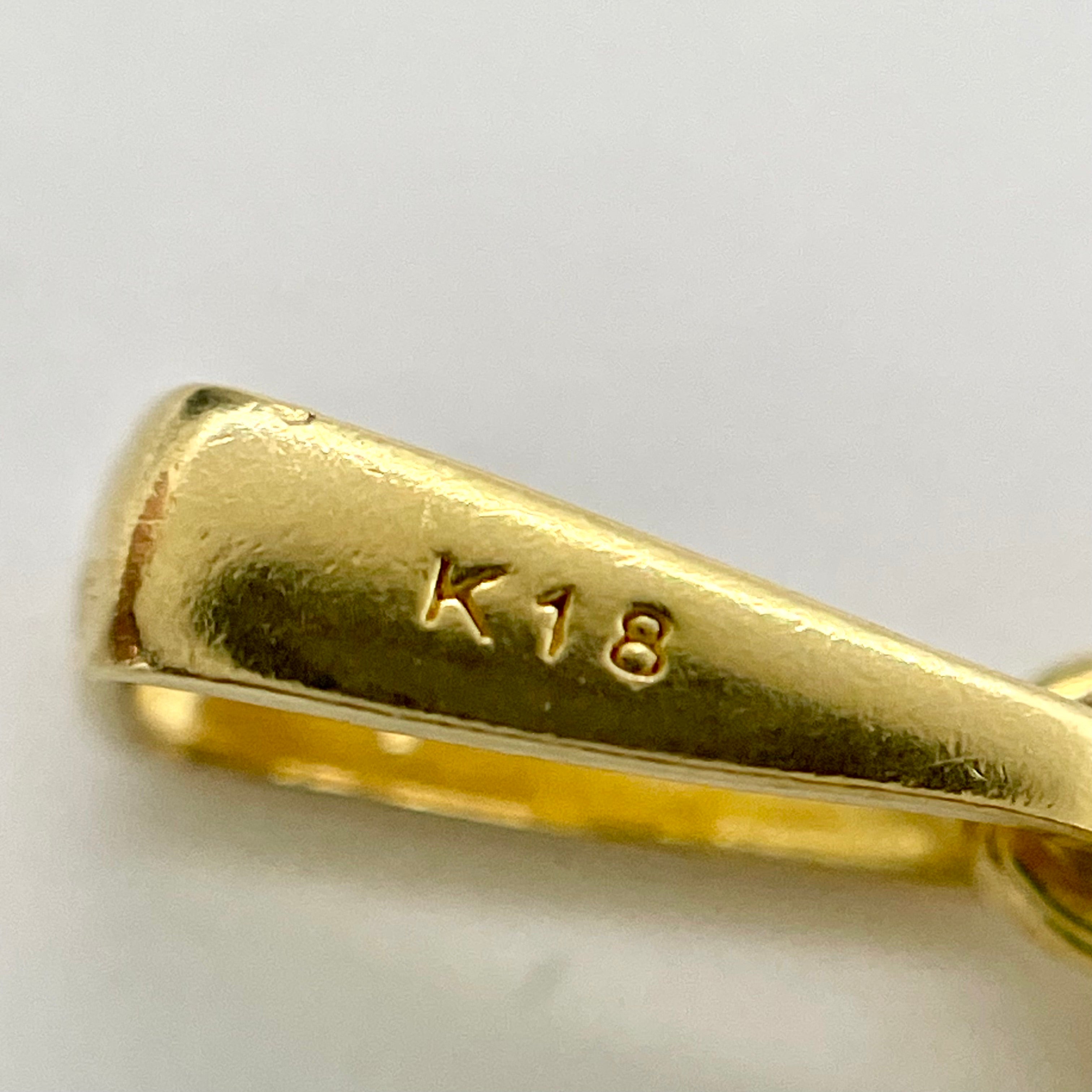 ノンブランド _K18/ダイヤモンド_数字ペンダントトップ_ 2.5g/FD0.26ct_ 中古品