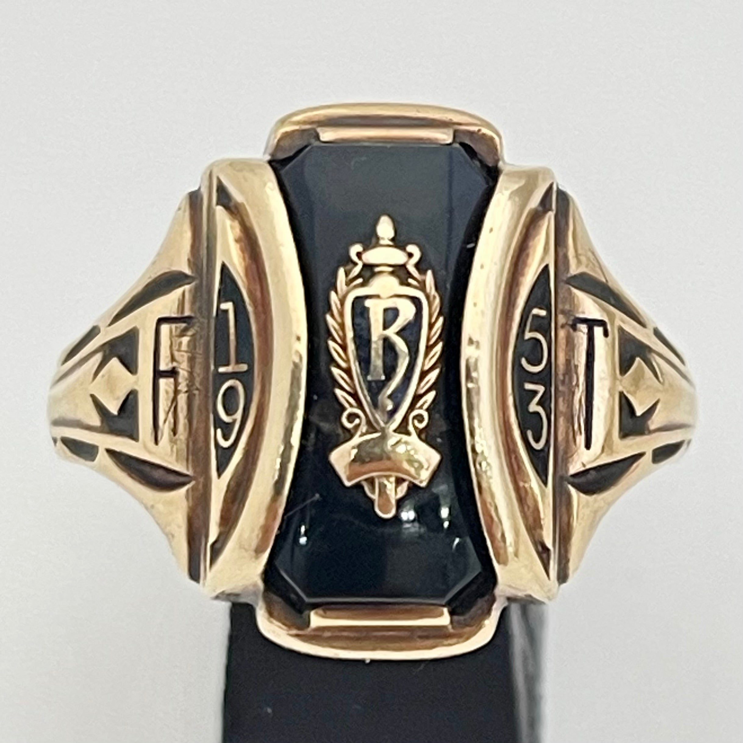 JOSTENS_(ジャスティンズ) _1953年製ビンテージ _カレッジリング_10K/7.3g/＃20.5号_中古品