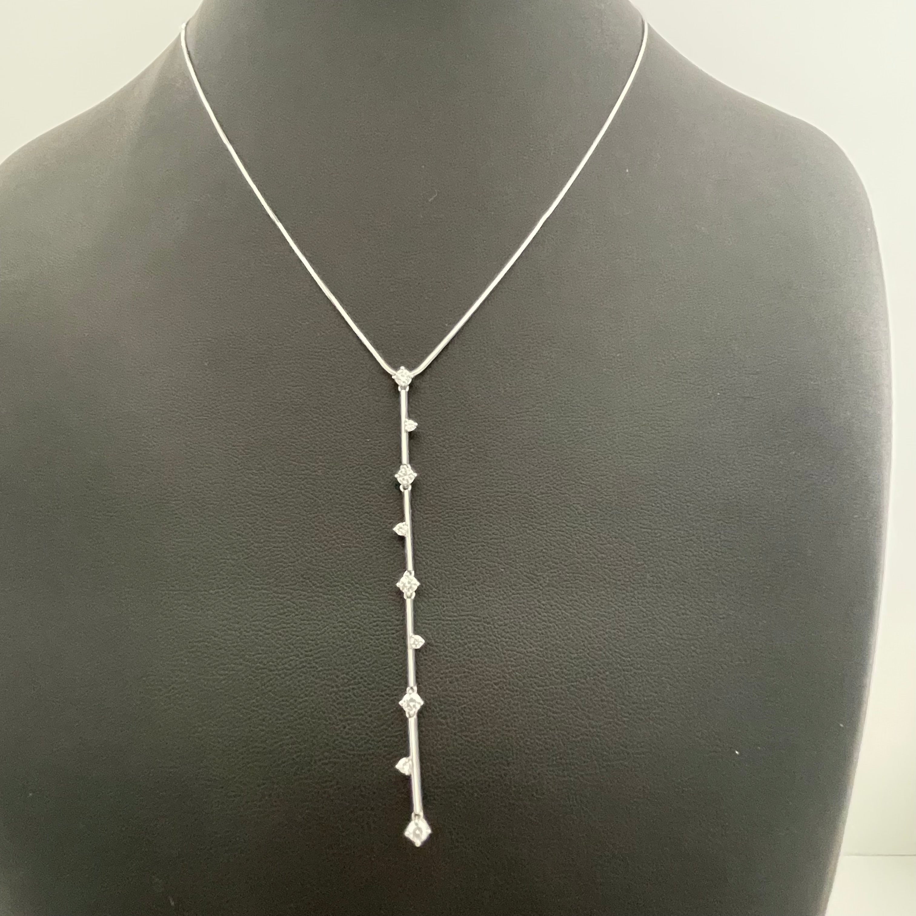 ノンブランド _K18WG_ダイヤモンドネックレス _FD0.60ct/7.6g/45cm _中古品