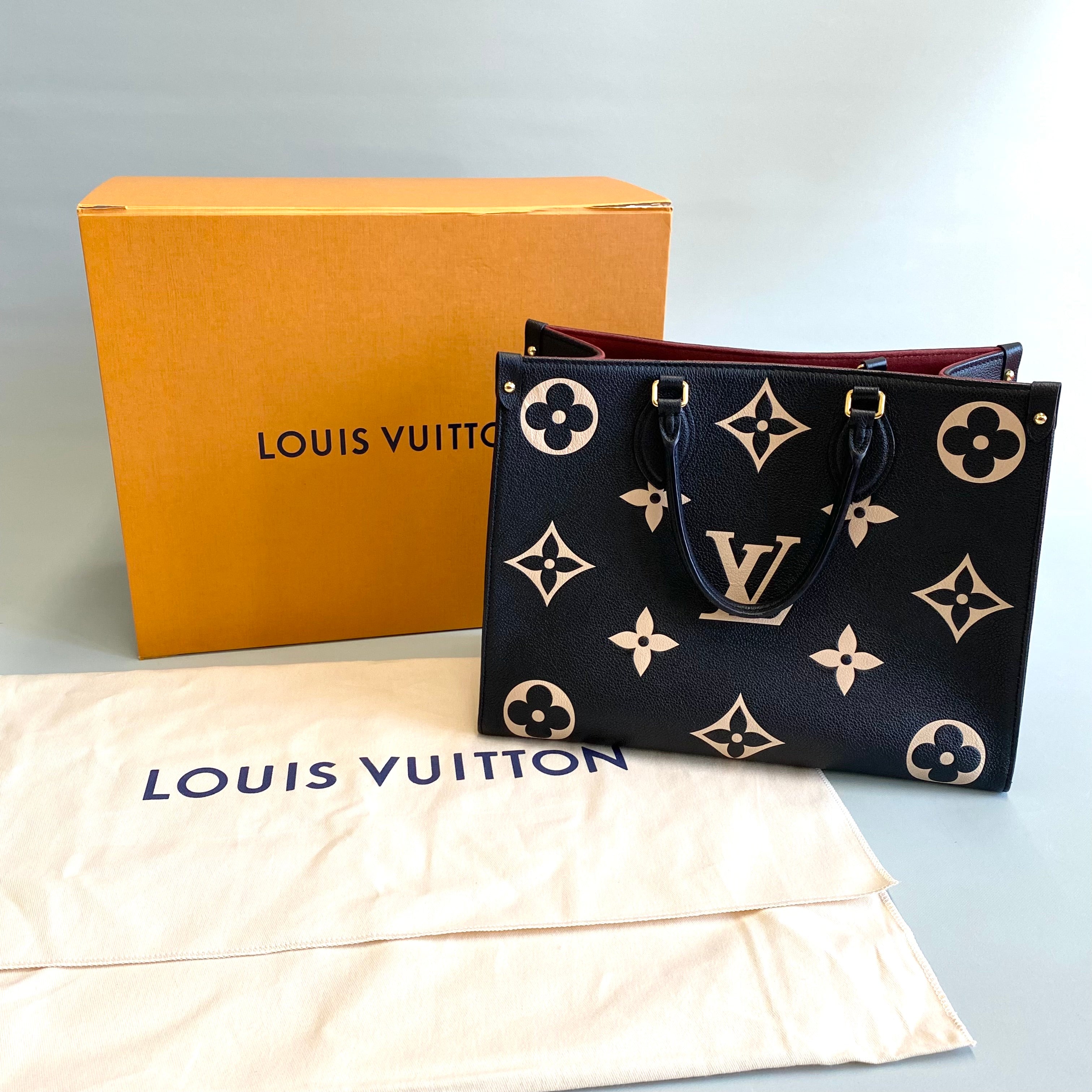 LOUIS VUITTON_（ルイヴィトン）_M45495 オンザゴーMM _ブラック/ベージュ _中古品