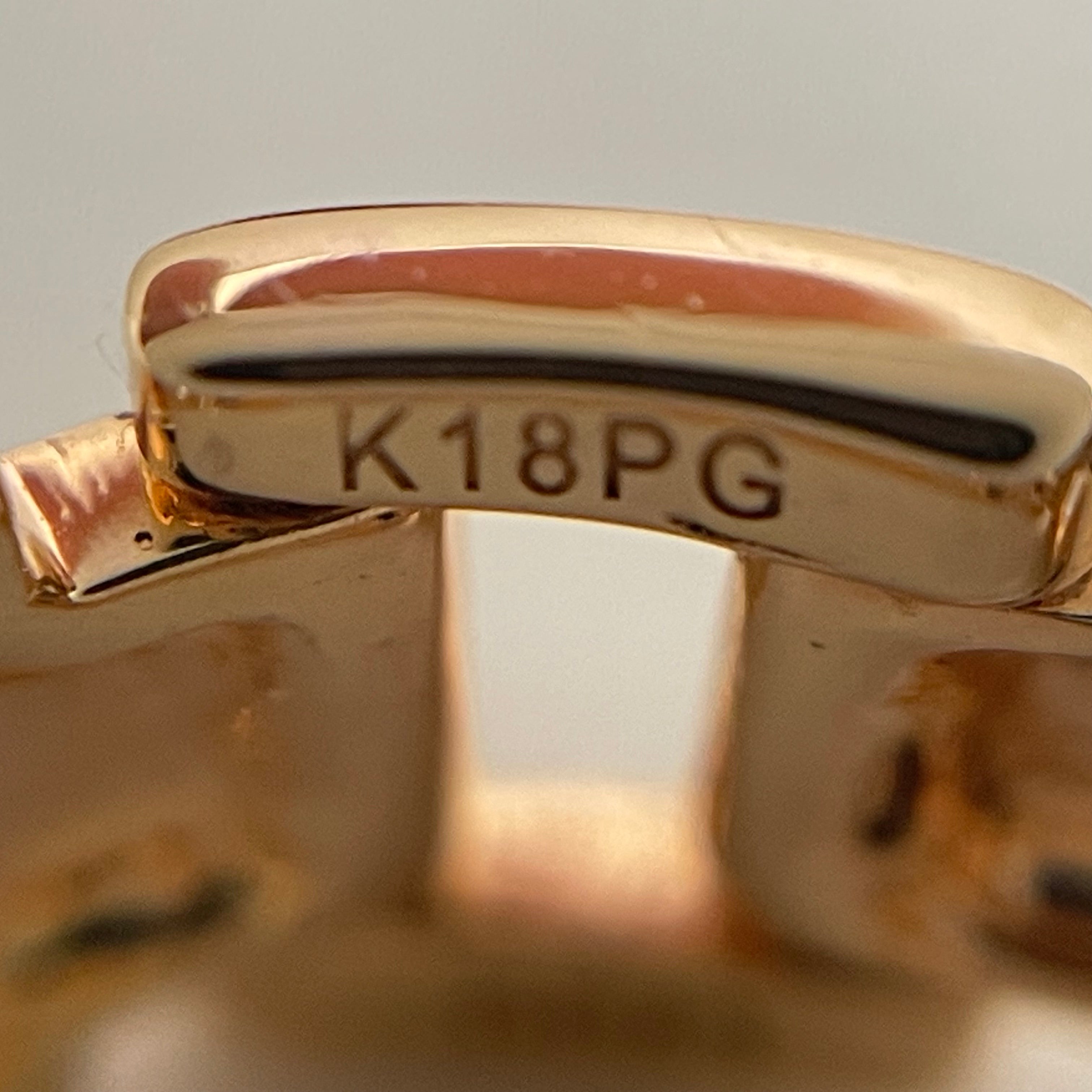 ノンブランド _K18PG_ダイヤモンドリング_FD0.43ct/6.2g/＃14.5_ 中古品