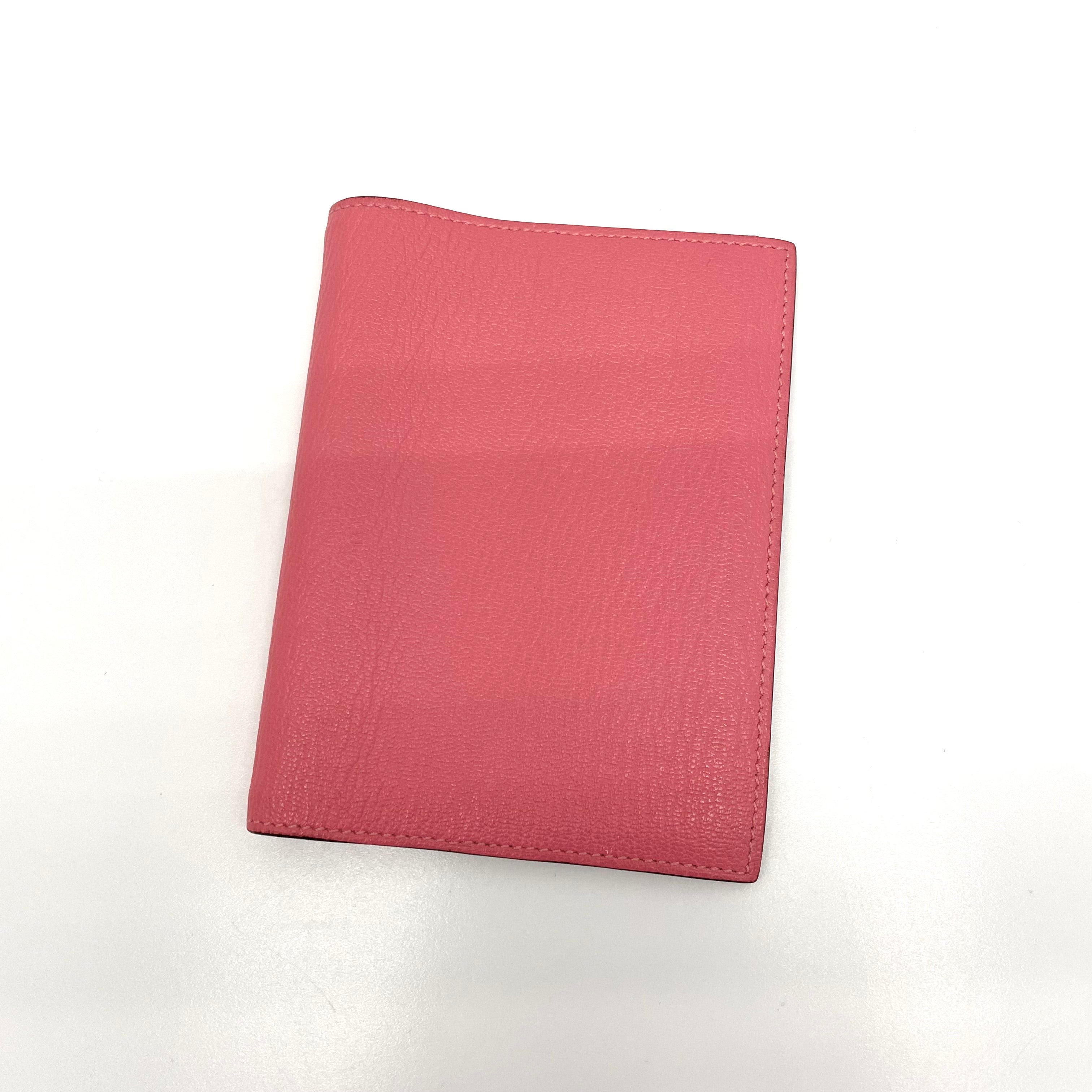 HERMES_（エルメス）_アジェンダカバーGM _シェーブルミゾール _ローズリップステック_中古品