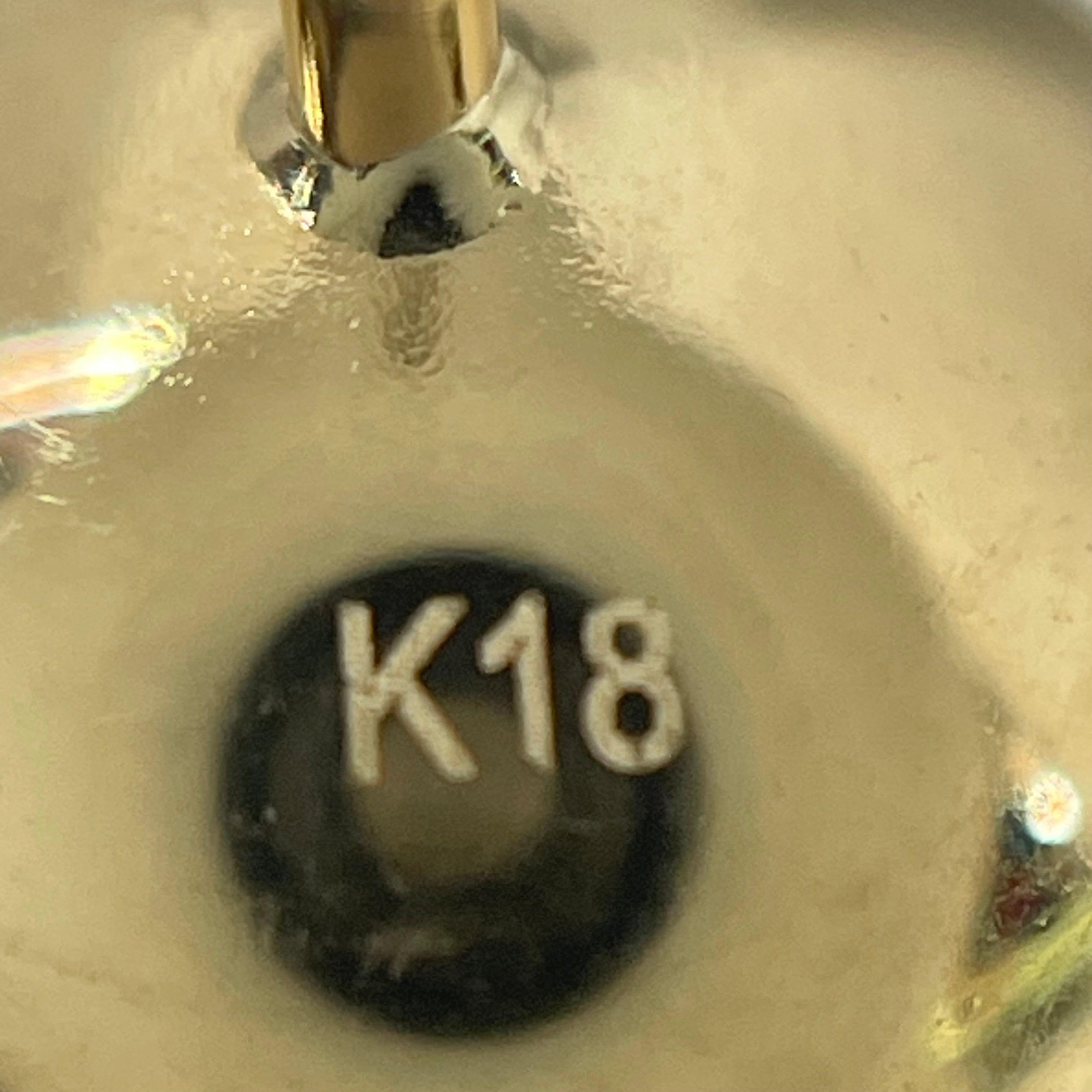ノンブランド _W丸玉リバーシブルピアス_ K18/3.9g/7.9-10.9ミリ _中古品