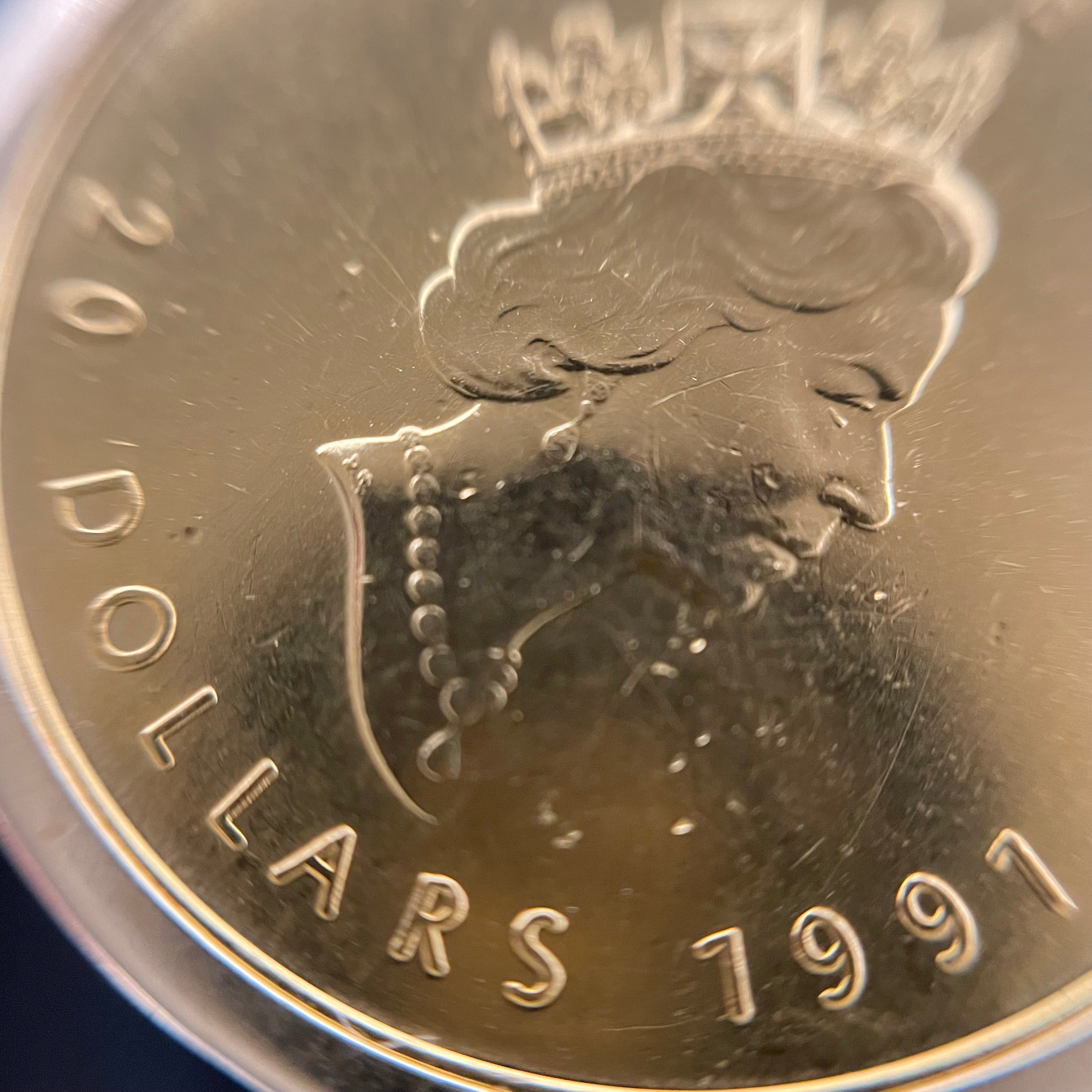 ノンブランド_ 純金コインペンダントトップ_ メイプルリーフ金貨1/2oz_ K18枠（総重量17.8g）_中古品