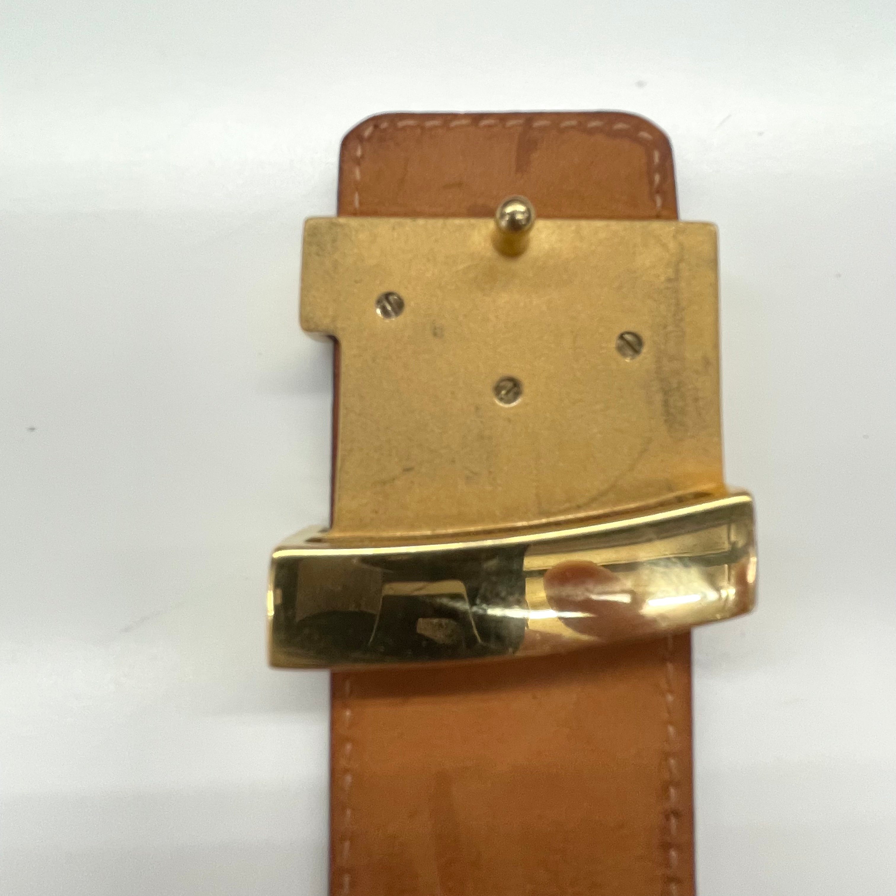 LOUIS VUITTON_モノグラム サンチュール_LVイニシャルベルト_M9608／95／38in_中古品