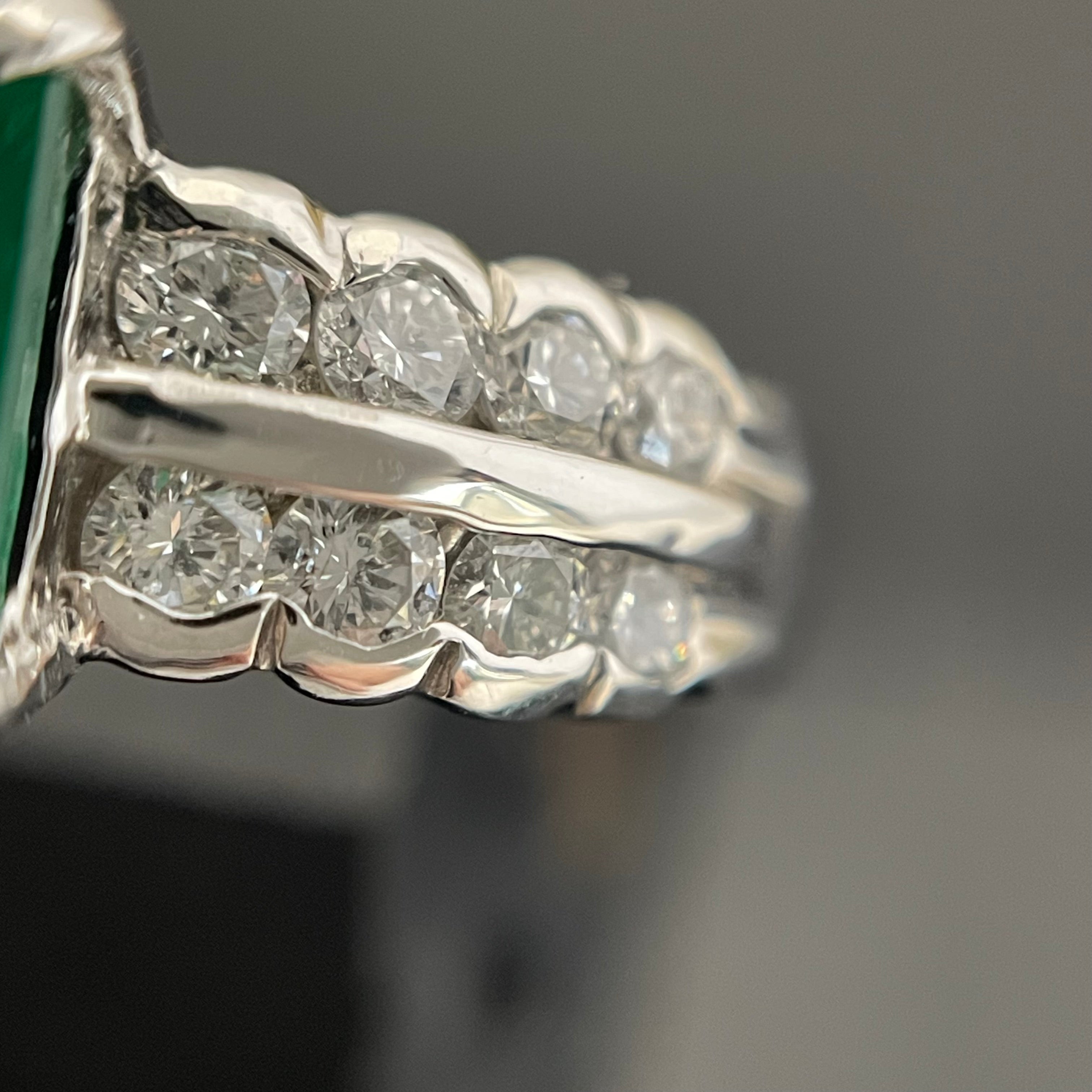 ノンブランド _エメラルド指輪（リング）_E1.16ct/FD0.57ct_Pt900／6.8g/＃15号_中古品