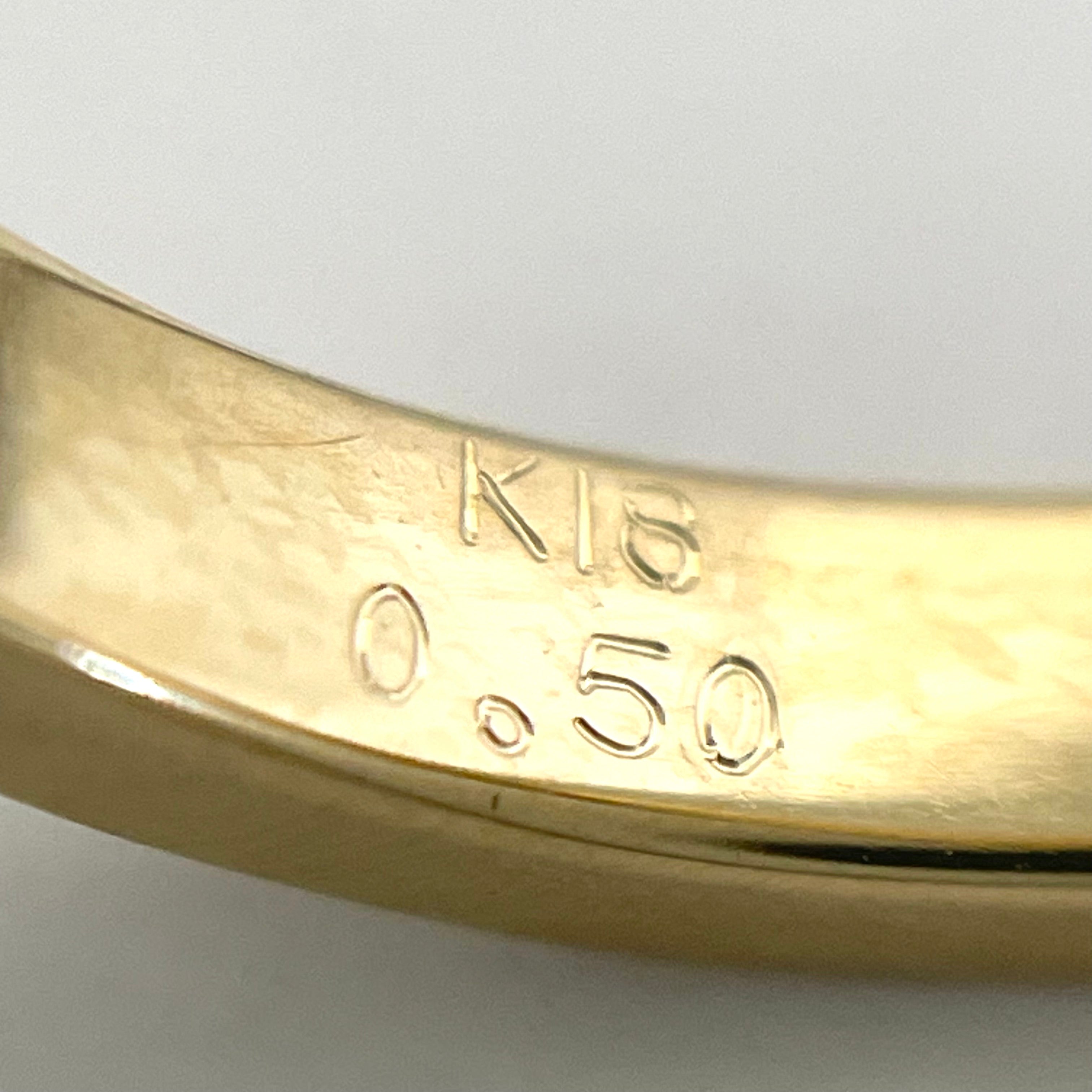 ノンブランド _K18フルエタニティリング_FD0.50ct/1.9g/#6号 _（ネーム入り）_中古品
