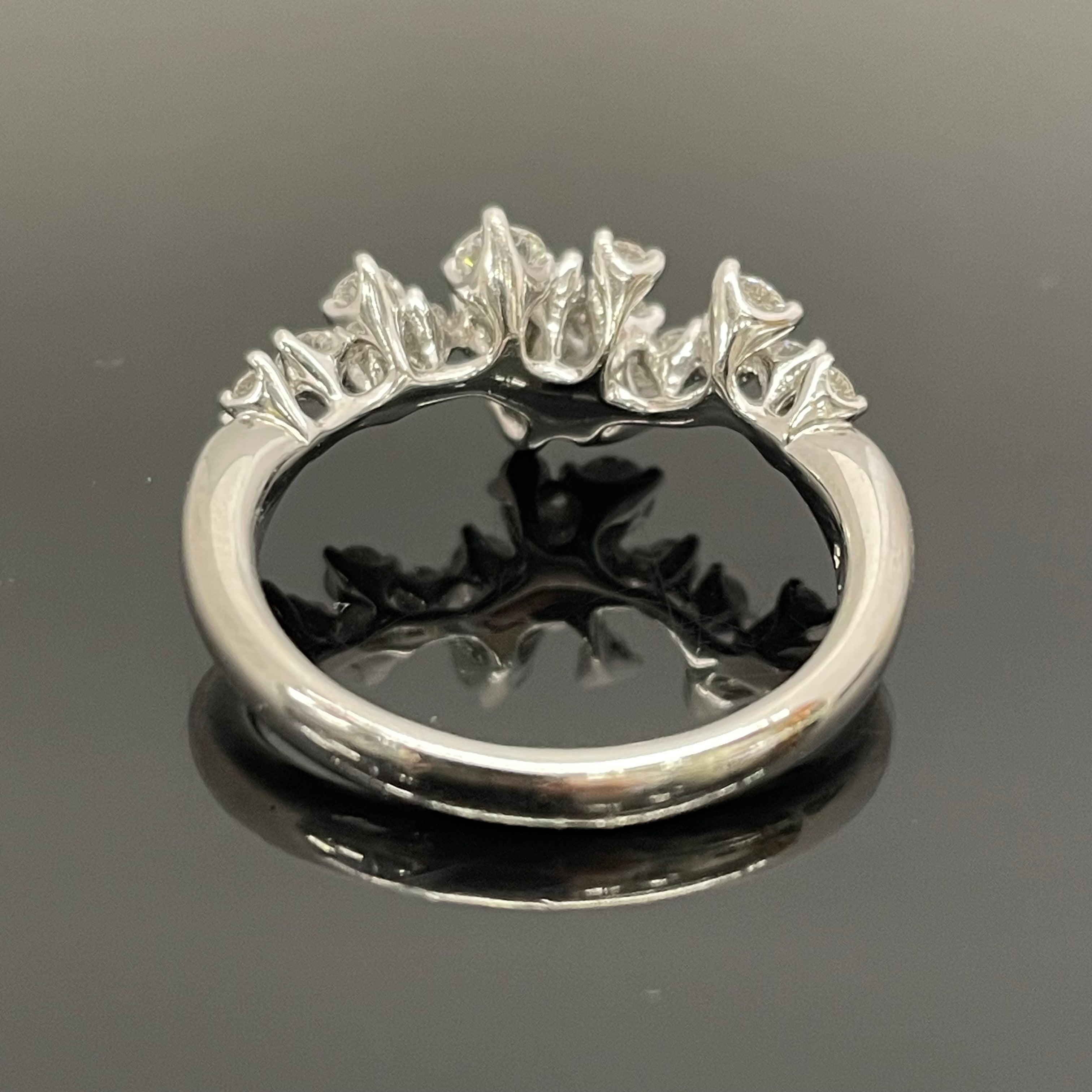 星の砂 _Pt900 _ダイヤモンドリング _FD0.87ct/7.1g/＃16.5号_中古品