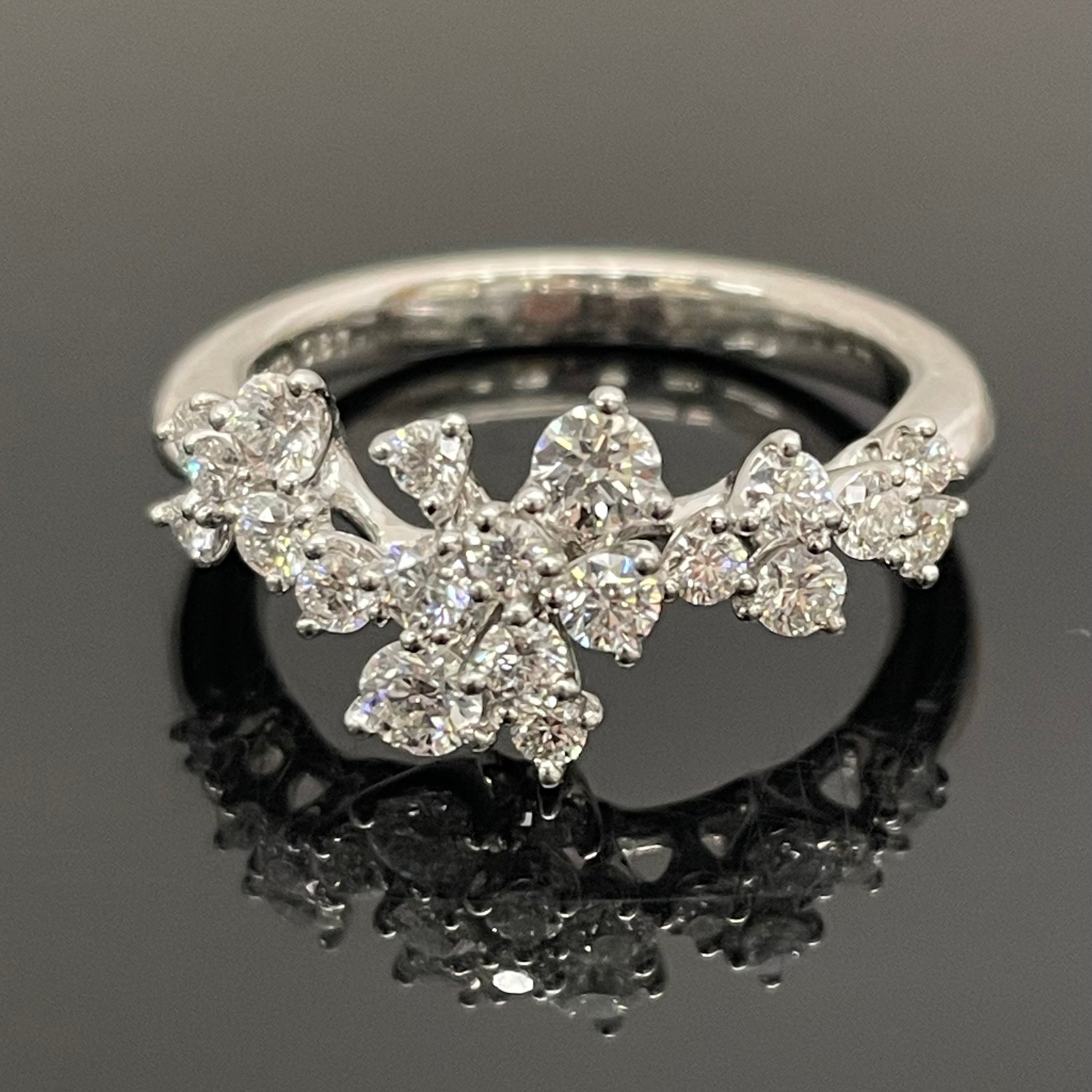 星の砂 _Pt900 _ダイヤモンドリング _FD0.87ct/7.1g/＃16.5号_中古品