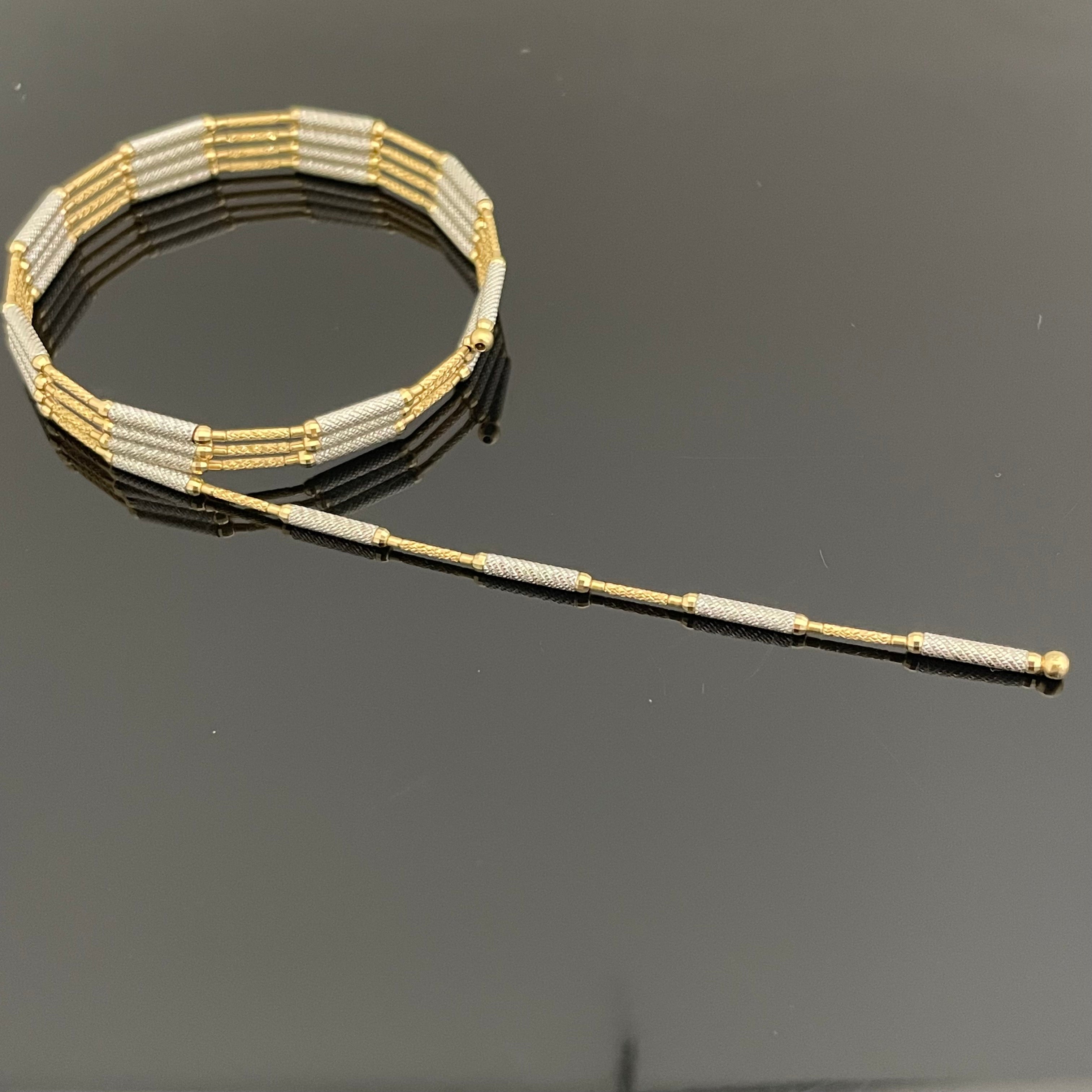 ノンブランド _K18マグネット式 _バングル/ネックレス_70cm／_中古品