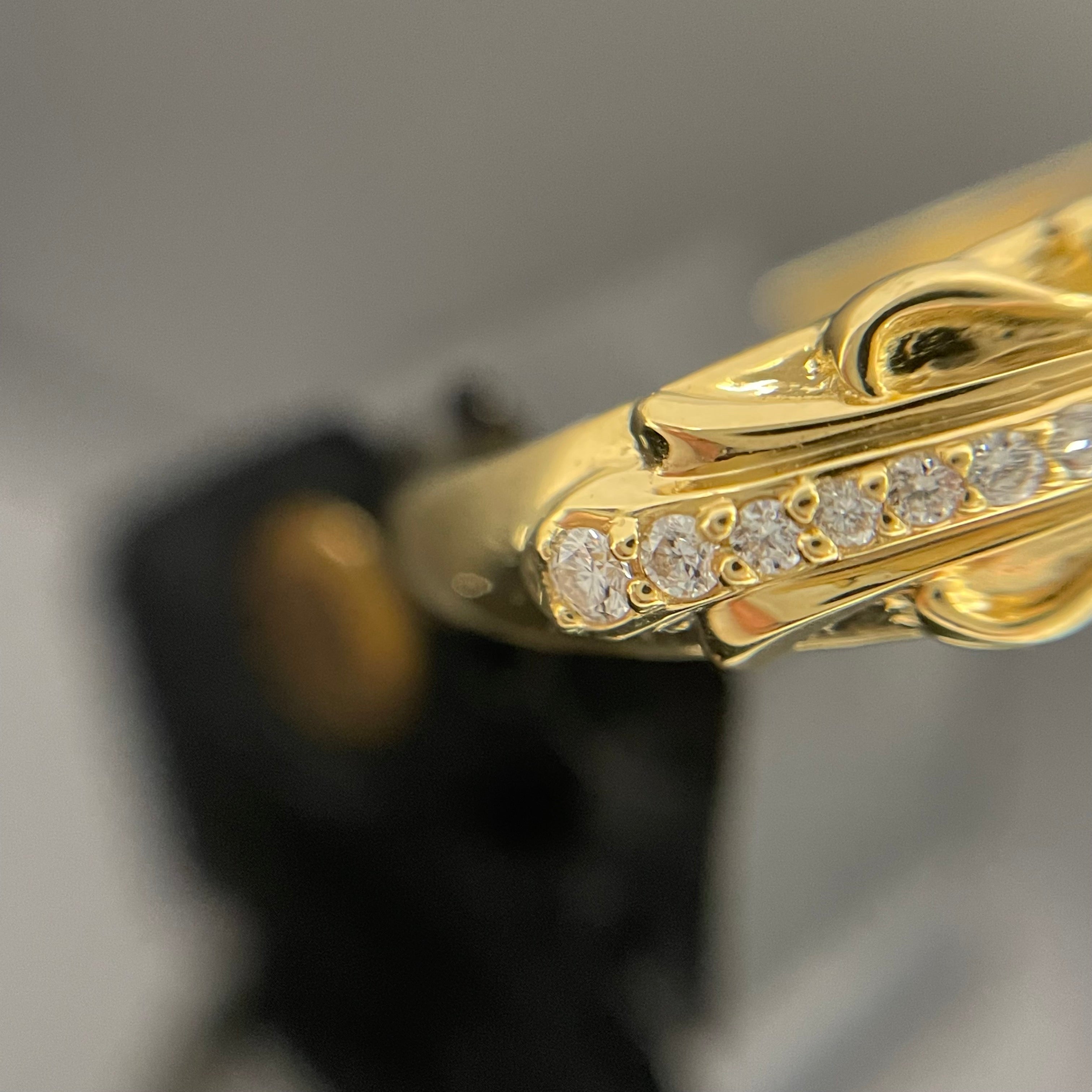 ゆきざき _REGALIA _イエローゴールド _ダイヤモンド リング_K18YG/D0.12ct FD0.18ct/＃20号_ 中古品