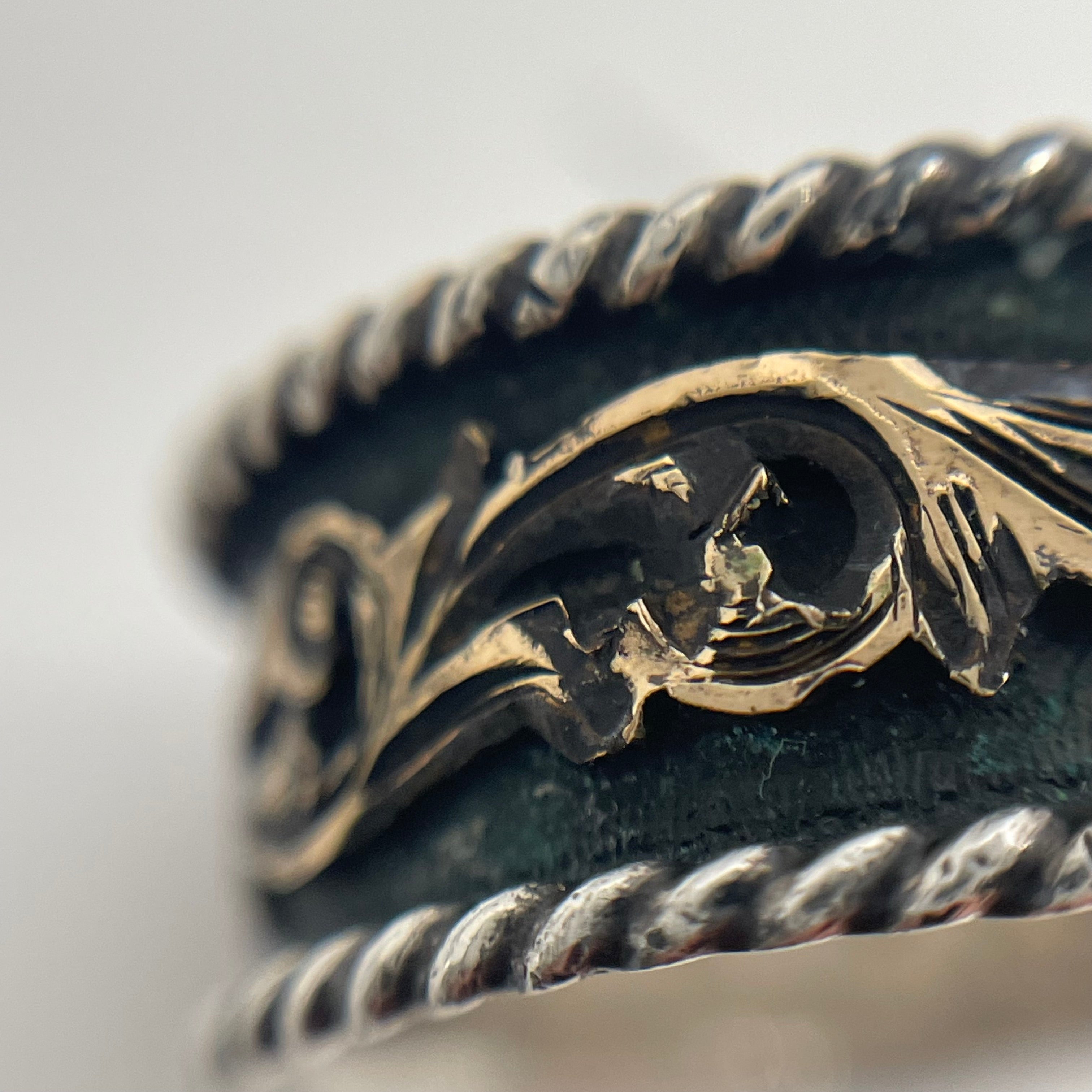 VOGT_（ボグト）_スターリングシルバー/14K _ GOLD FILL SCROLL RING_5.8g／＃17号 _中古品