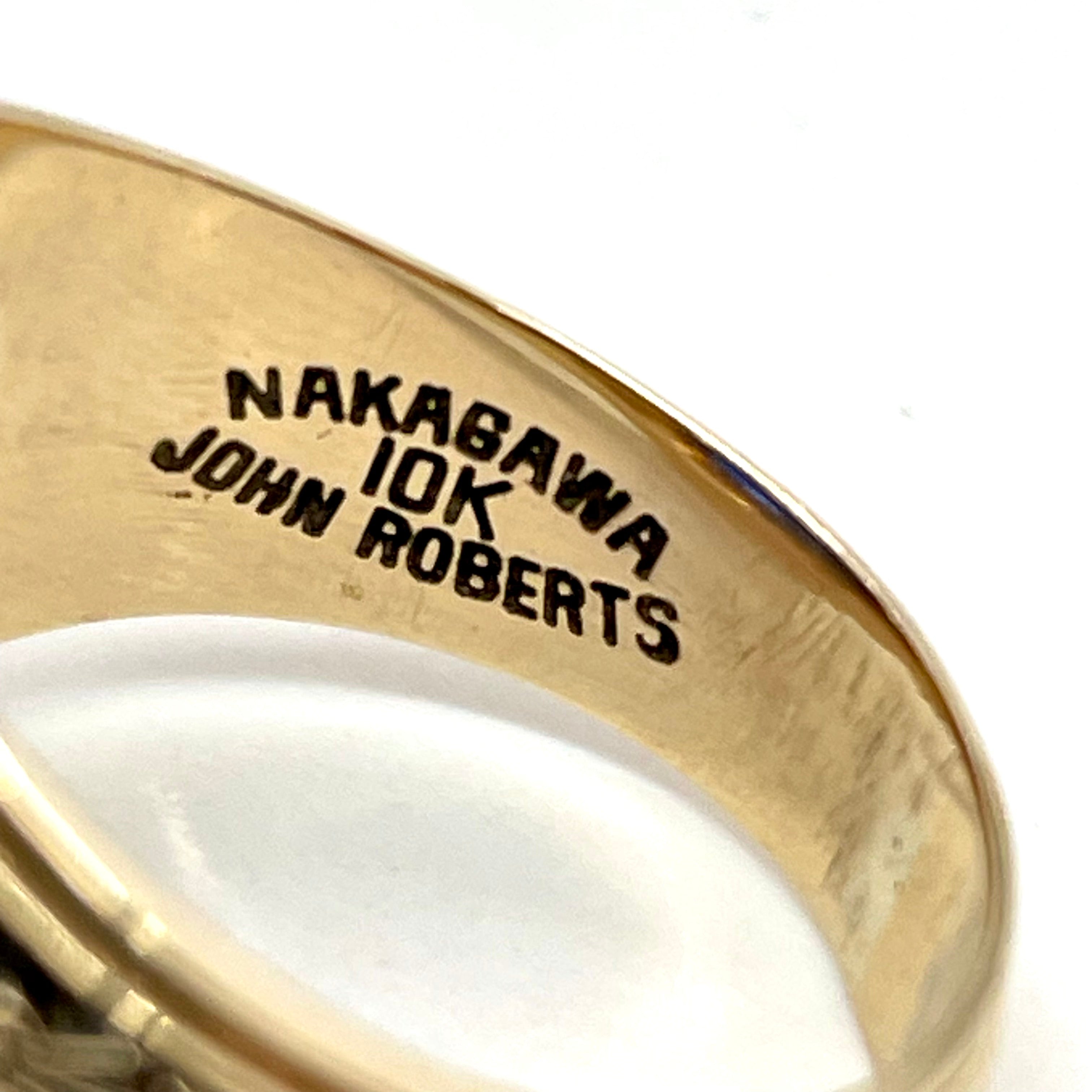 NAKAGAWA_ JOHN ROBERTS_（中川ジョンロバーツ）_10Kヴィンテージカレッジリング_ 中古品
