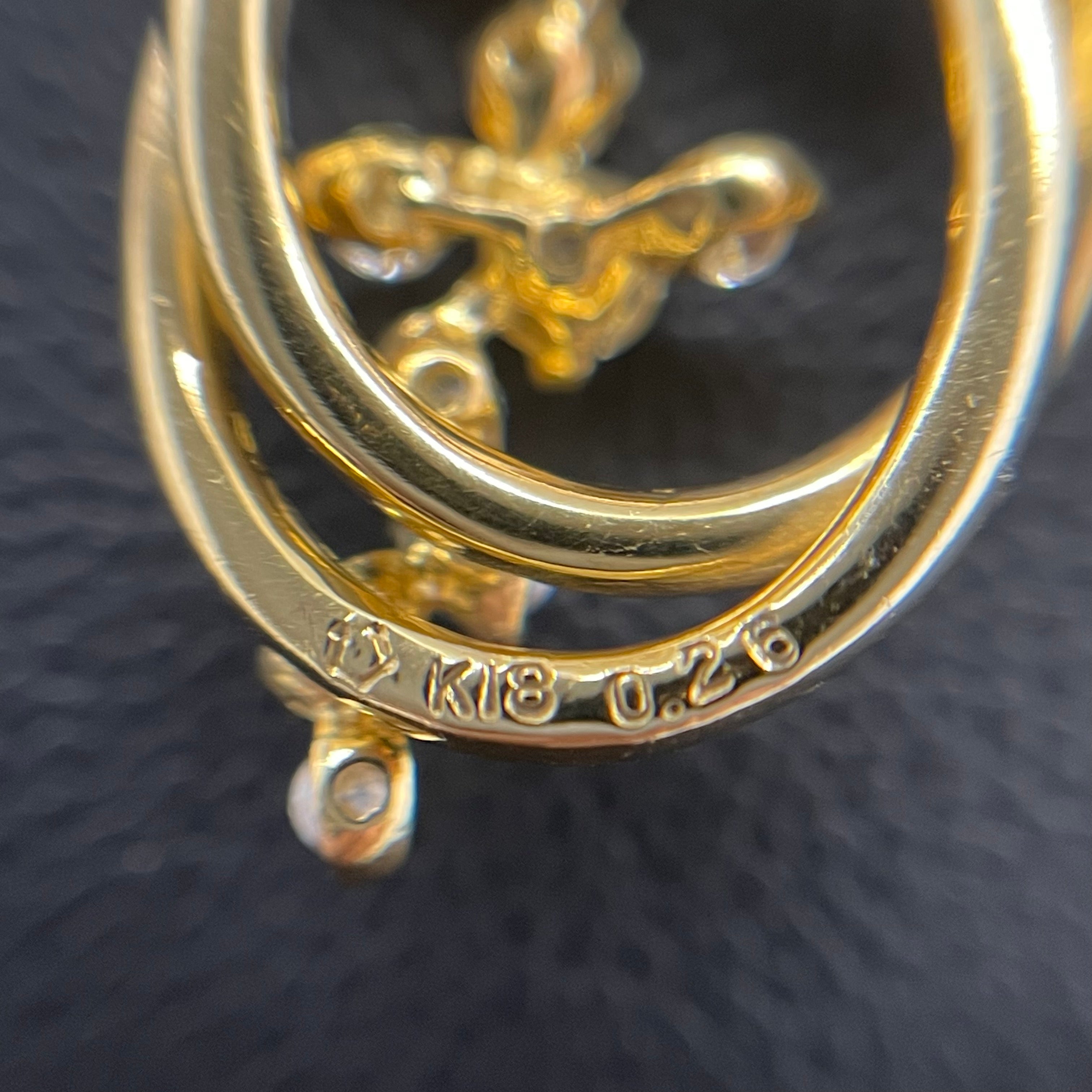 星の砂 _K18ペンダントネックレス_ FD0.26ct/7.8g/42cm_ 中古品