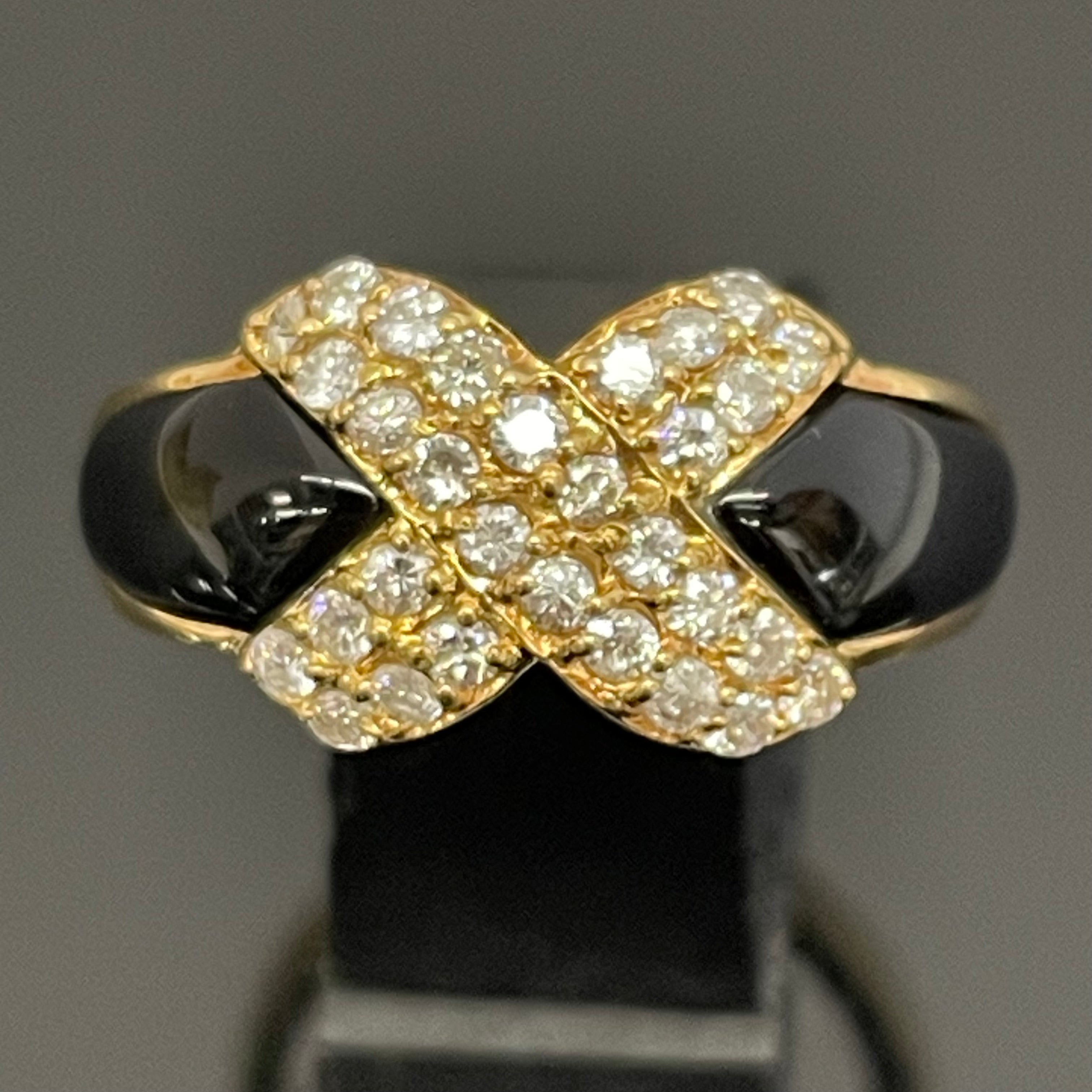 ノンブランド _K18ファッションリング _ダイヤモンド/オニキス _FD0.50ct/6.9g/＃12.5号 _中古品